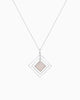 Pink Pearl Druzy Geometric Pendant