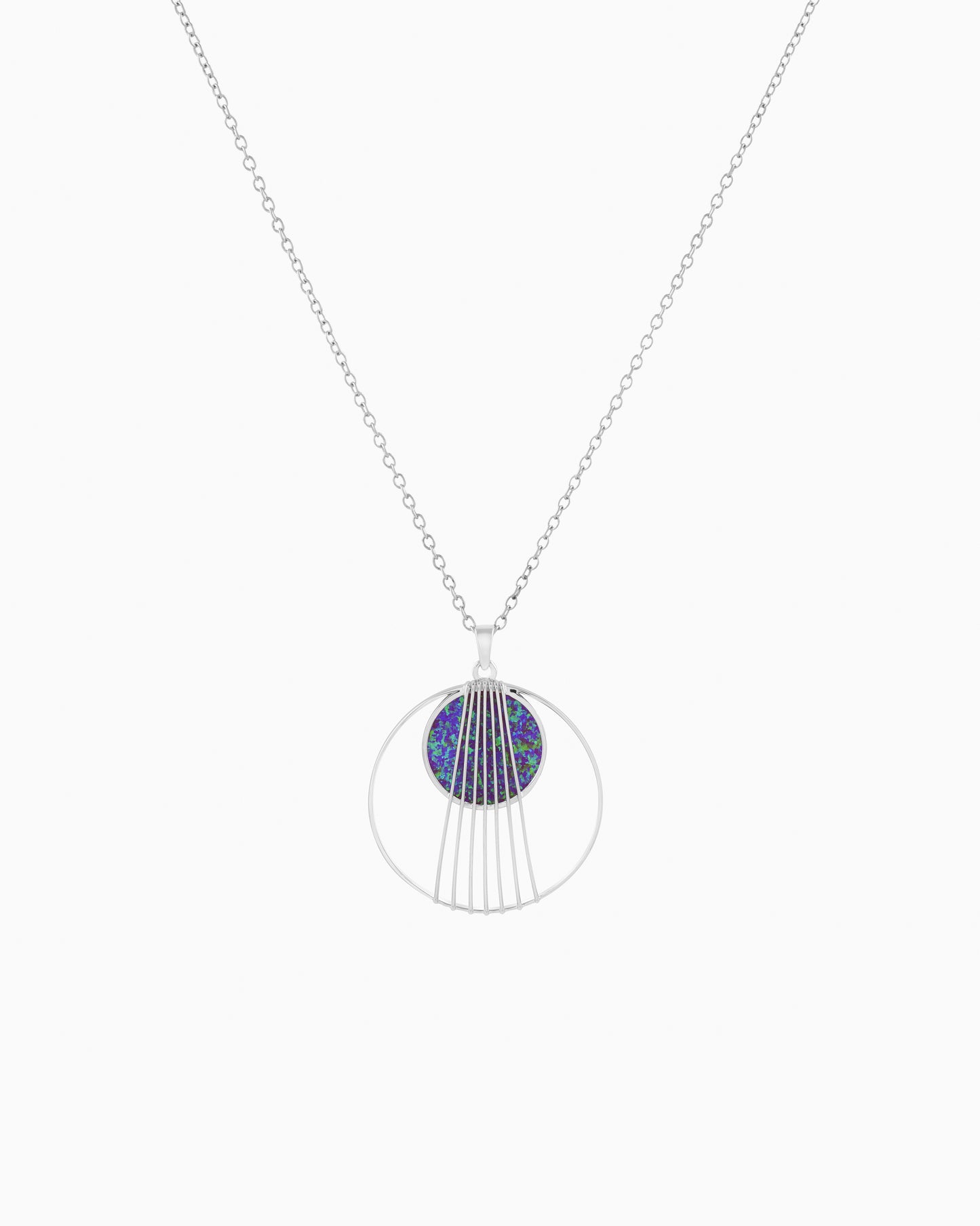 Lavender Rosette Pendant