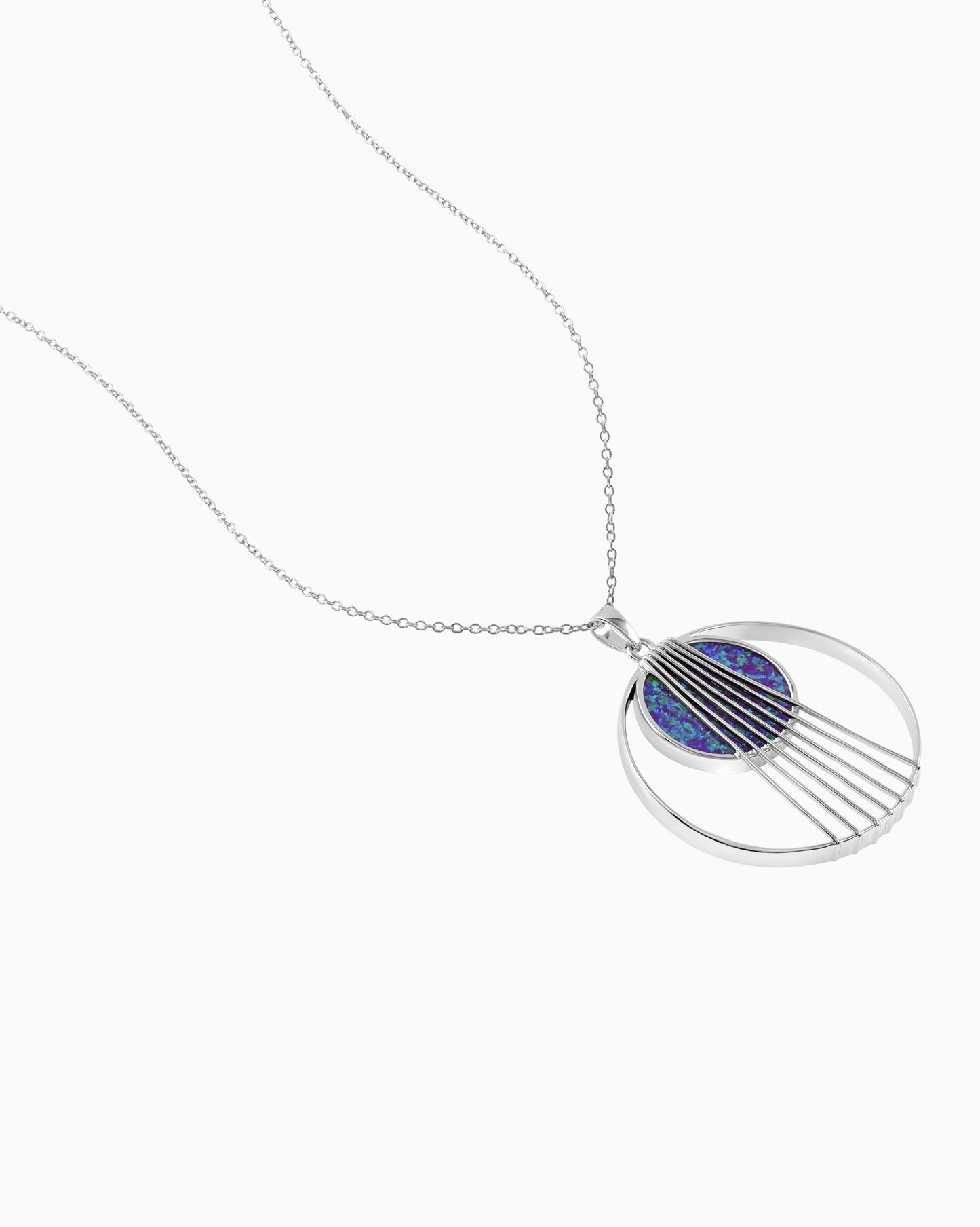 Lavender Rosette Pendant