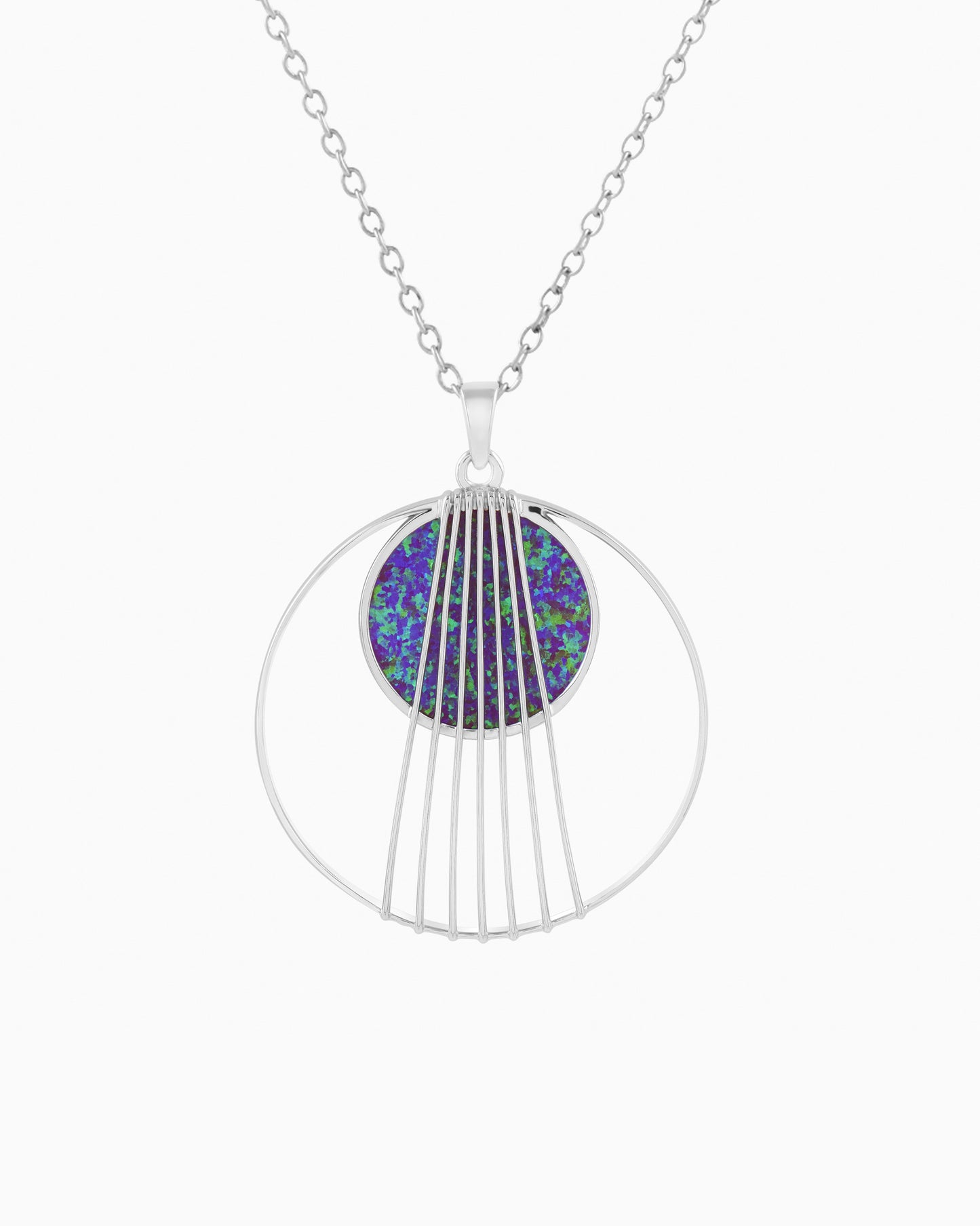 Lavender Rosette Pendant