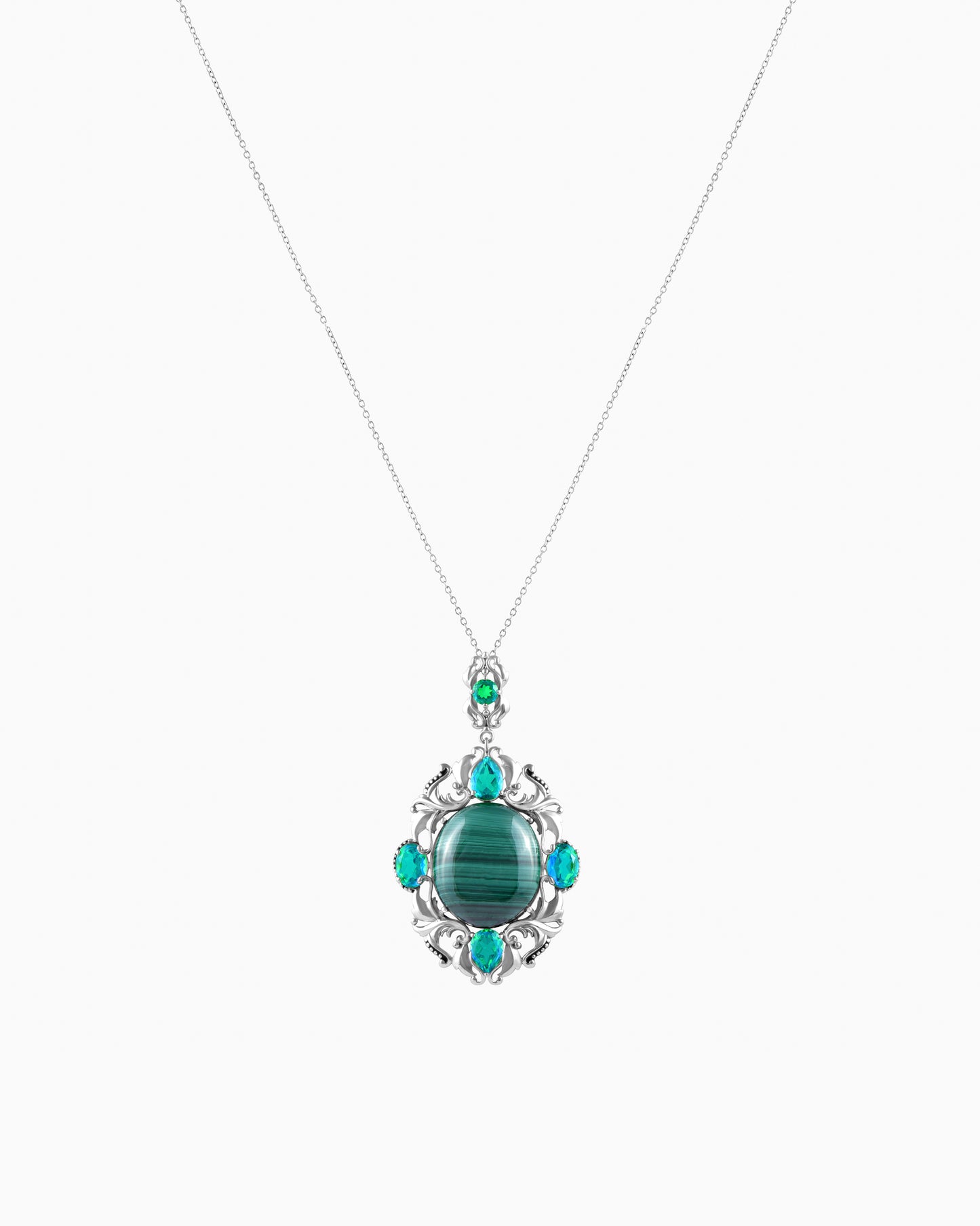 Victorian Heirloom Malachite Pendant