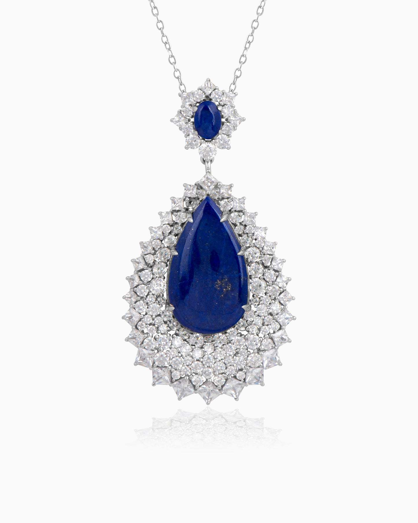 Lapis Lazuli Crescent  Pendant