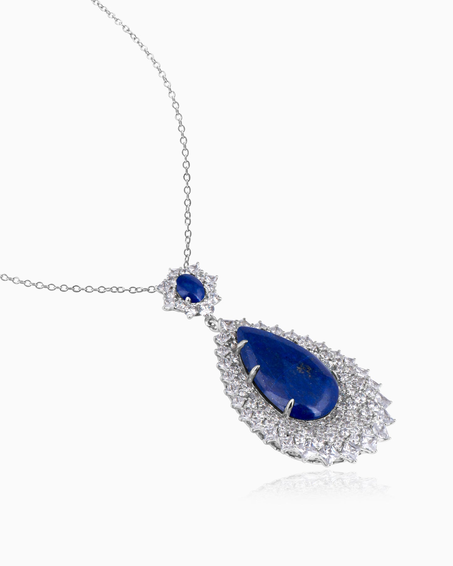 Lapis Lazuli Crescent  Pendant