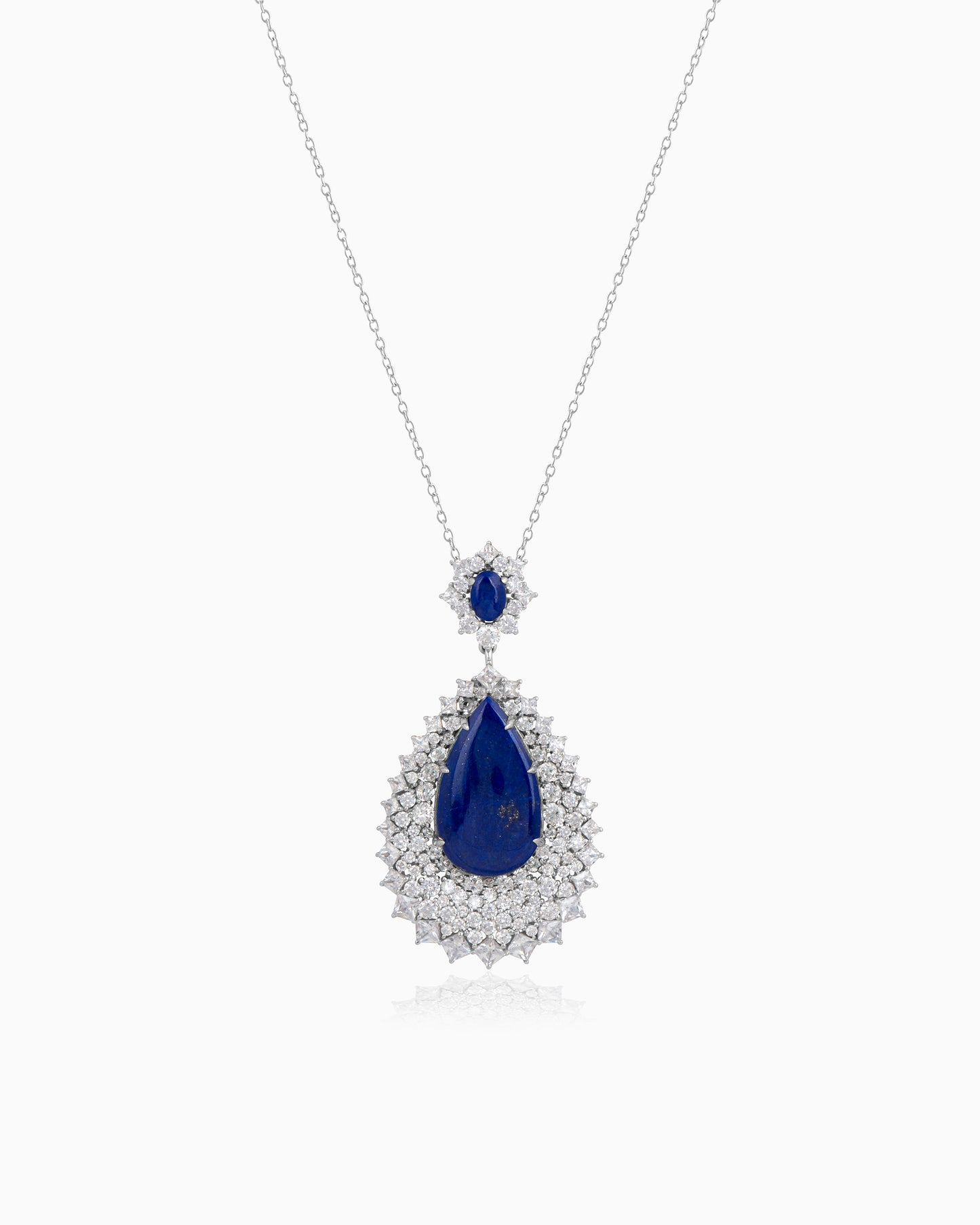 Lapis Lazuli Crescent  Pendant