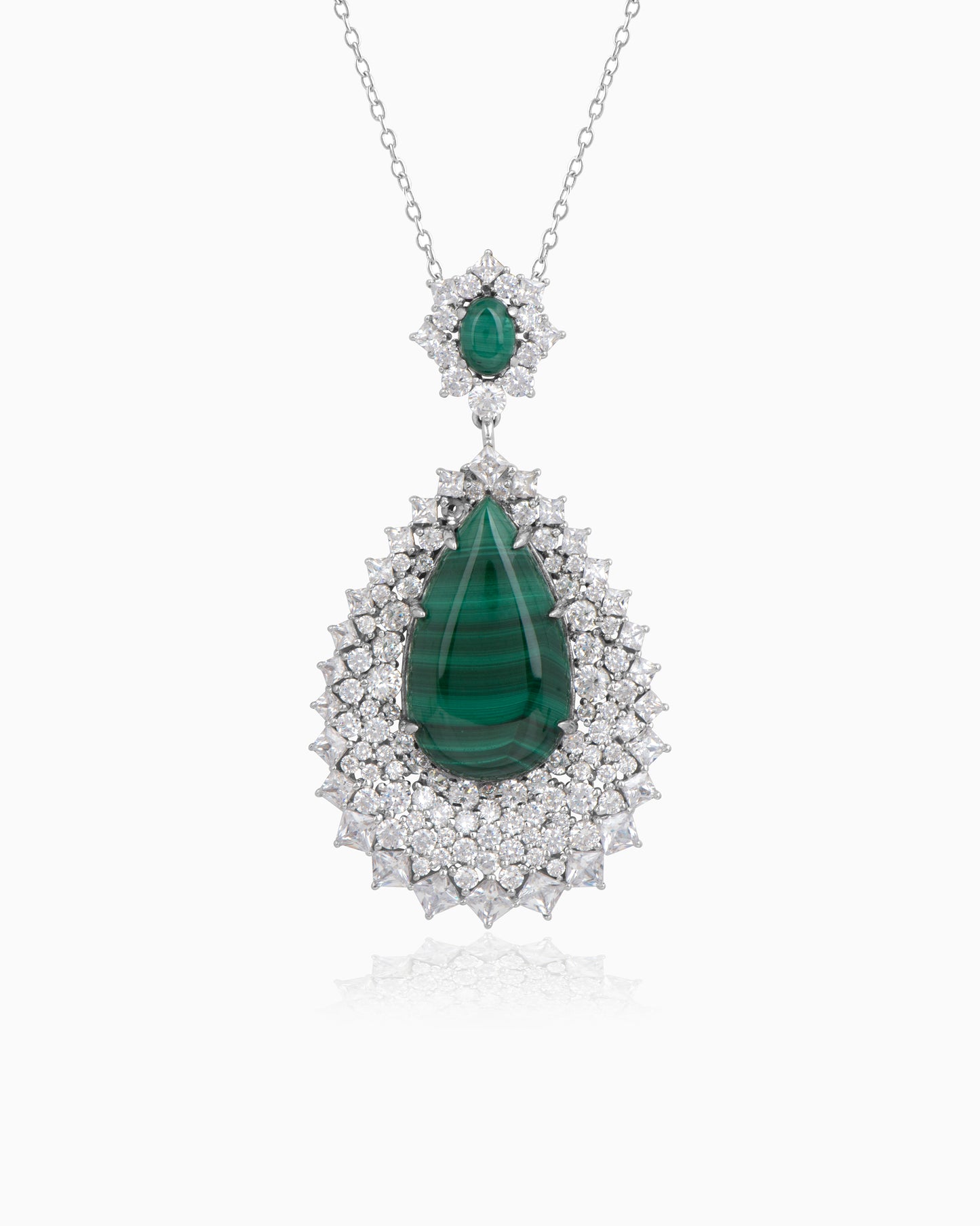 Teardrop Halo Pendant