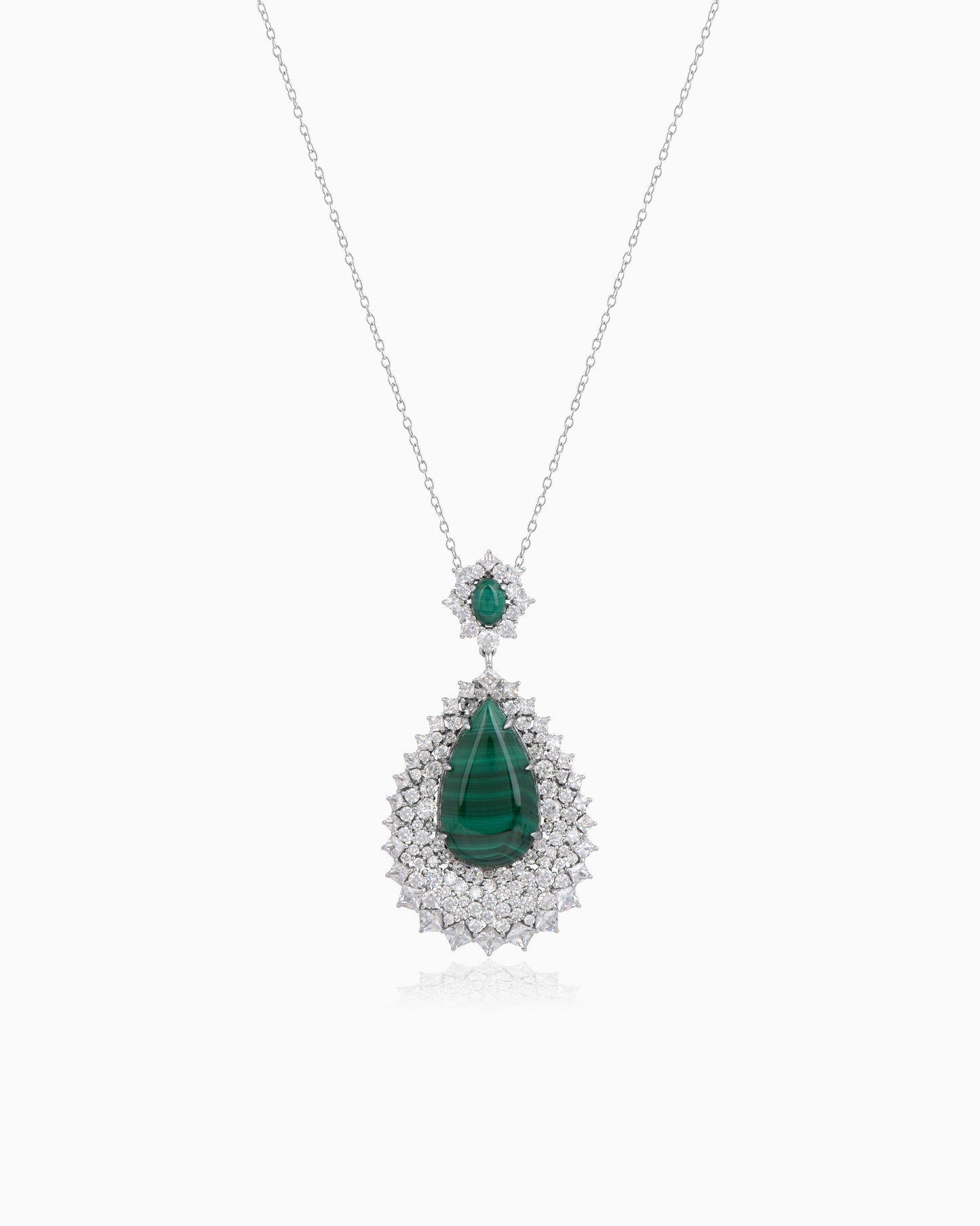 Teardrop Halo Pendant