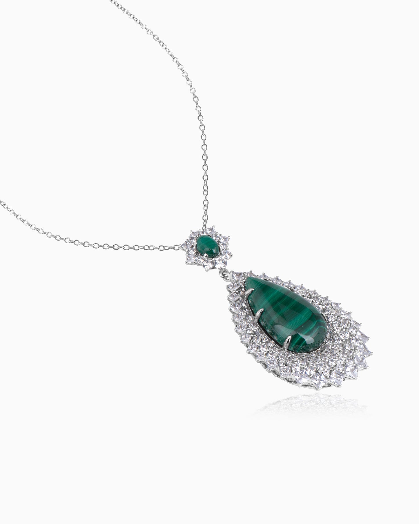 Teardrop Halo Pendant