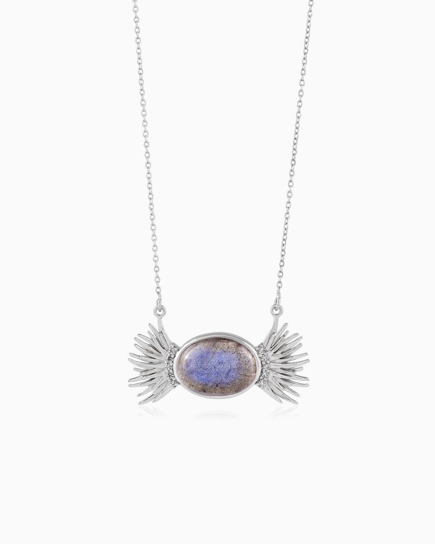 Winged Orb Moonlight Necklace 18"