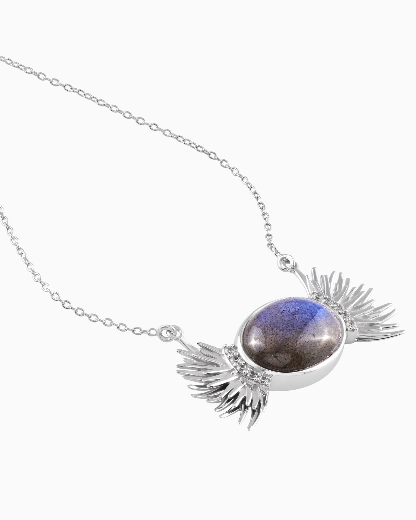Winged Orb Moonlight Necklace 18"