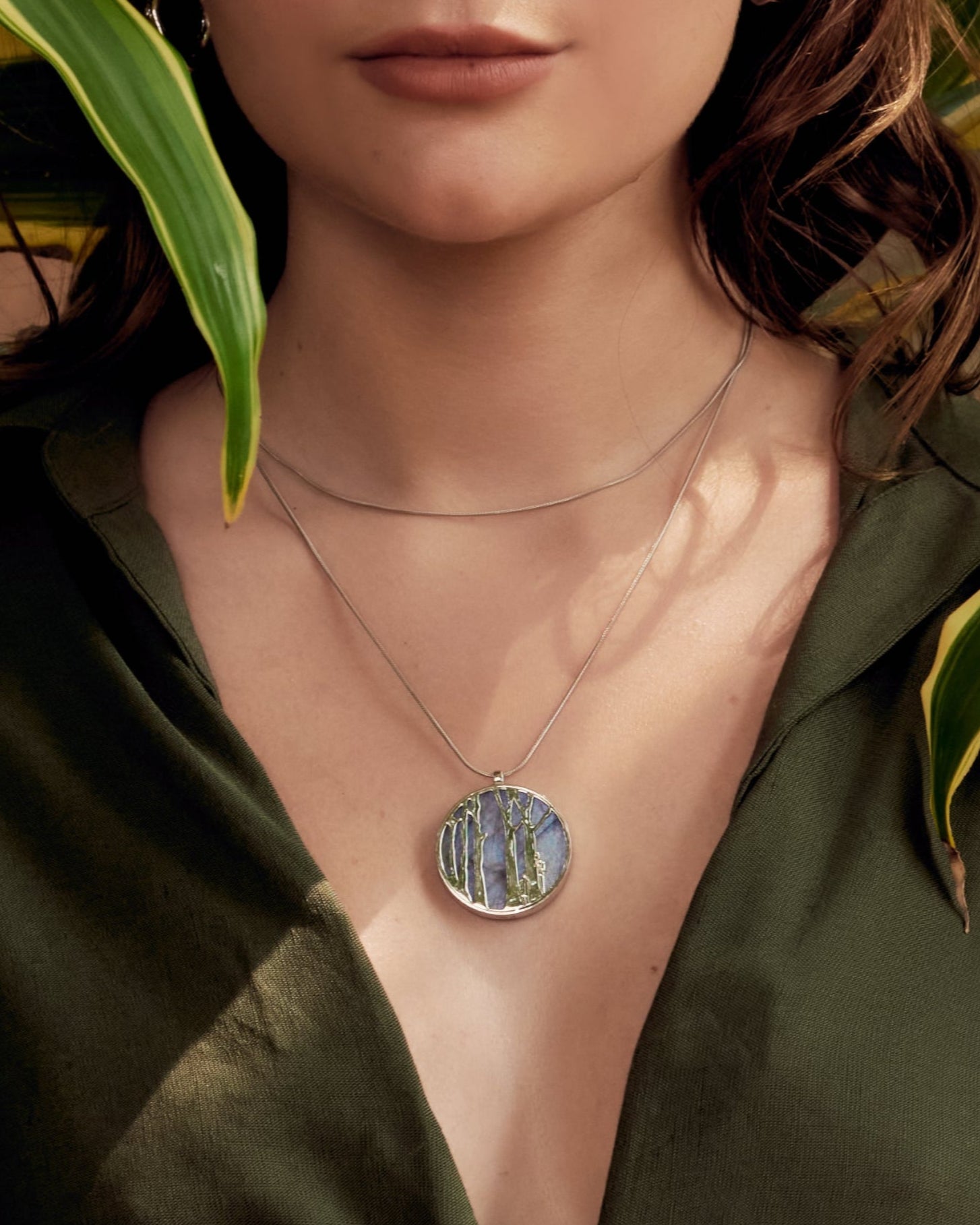 Opaline Forest Pendant