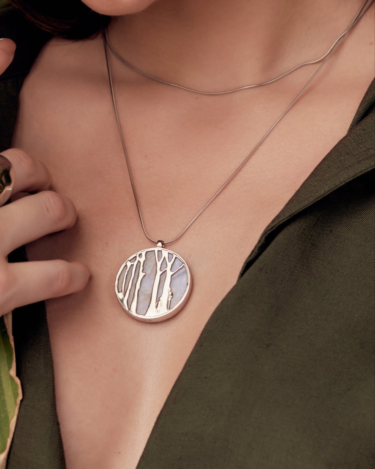 Opaline Forest Pendant