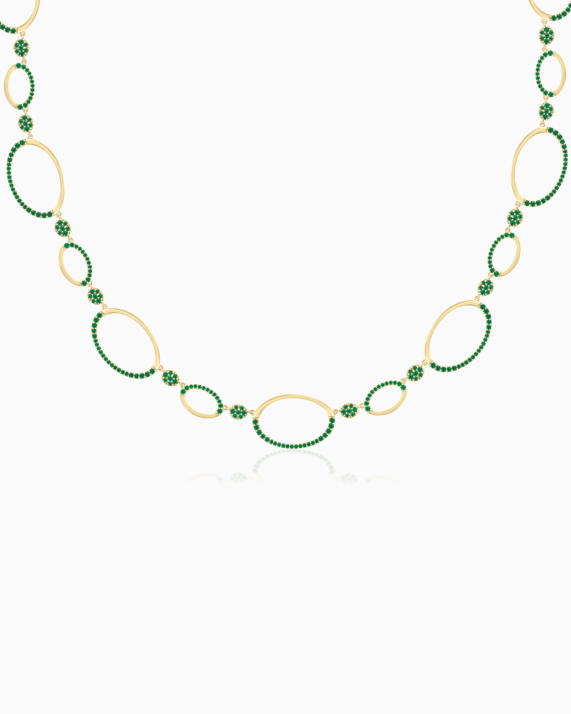 Auric Loop Necklace – Emerald Grove Edition 30"