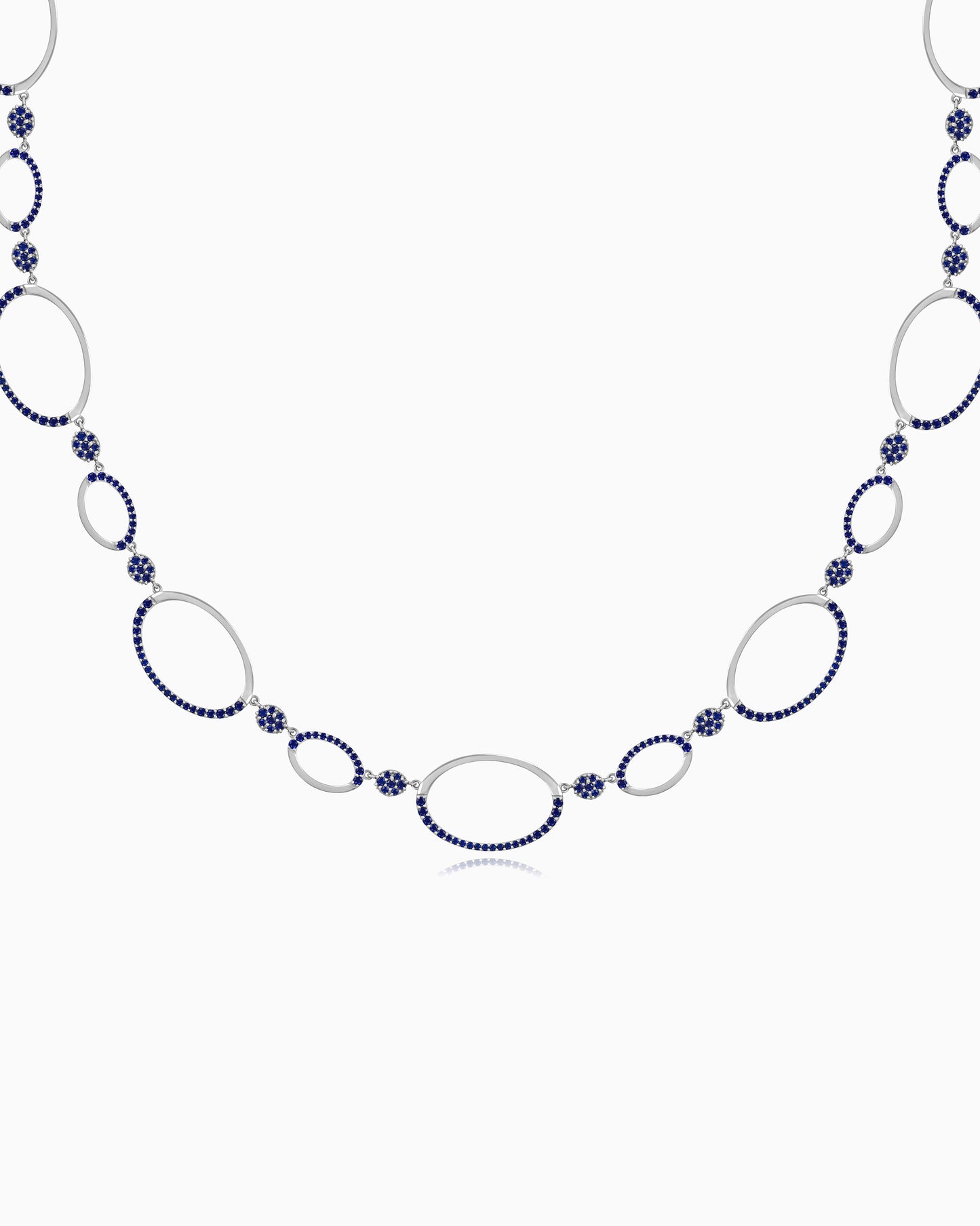 Auric Loop Necklace – Sapphire Veil Edition 30"