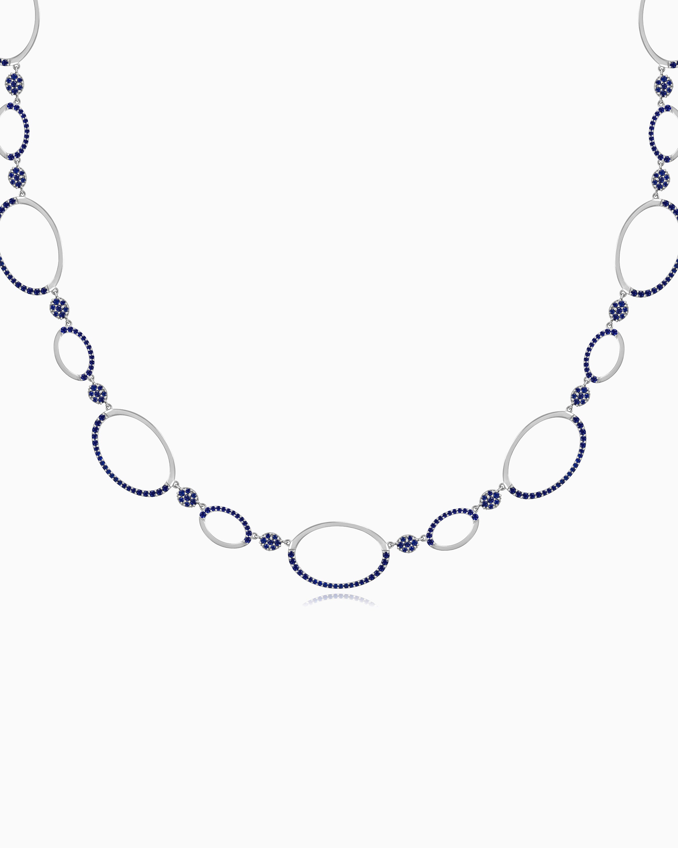 Auric Loop Necklace – Sapphire Veil Edition 30"
