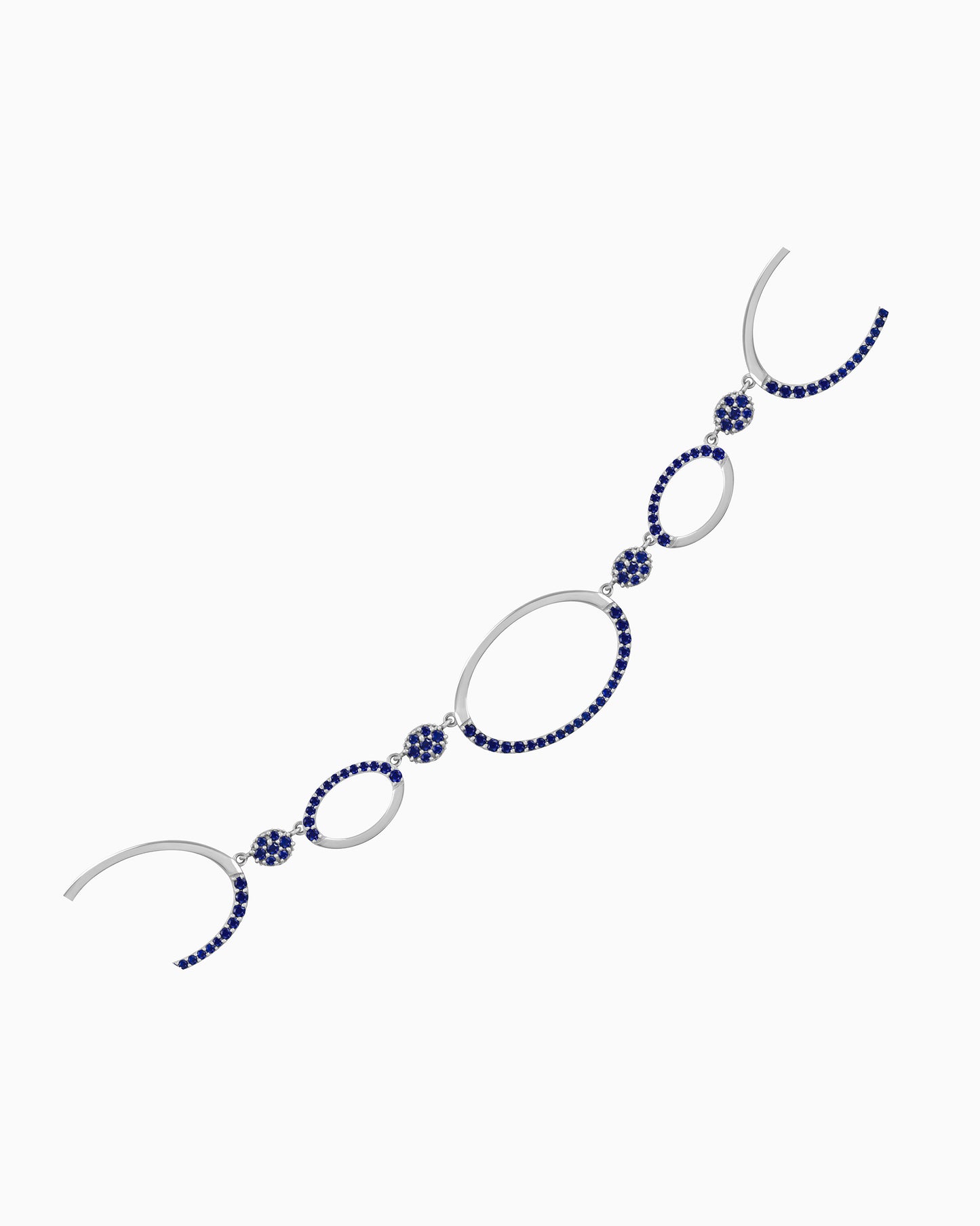 Auric Loop Necklace – Sapphire Veil Edition 30"