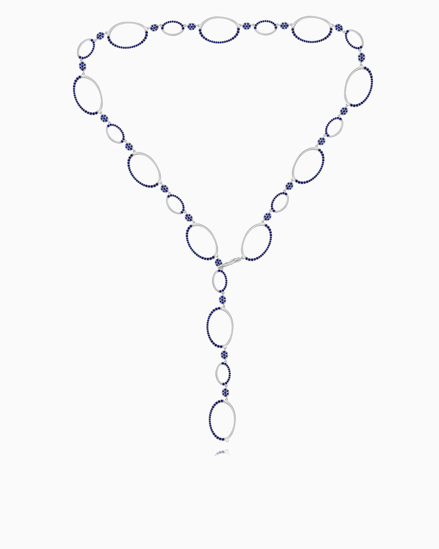 Auric Loop Necklace – Sapphire Veil Edition 30"