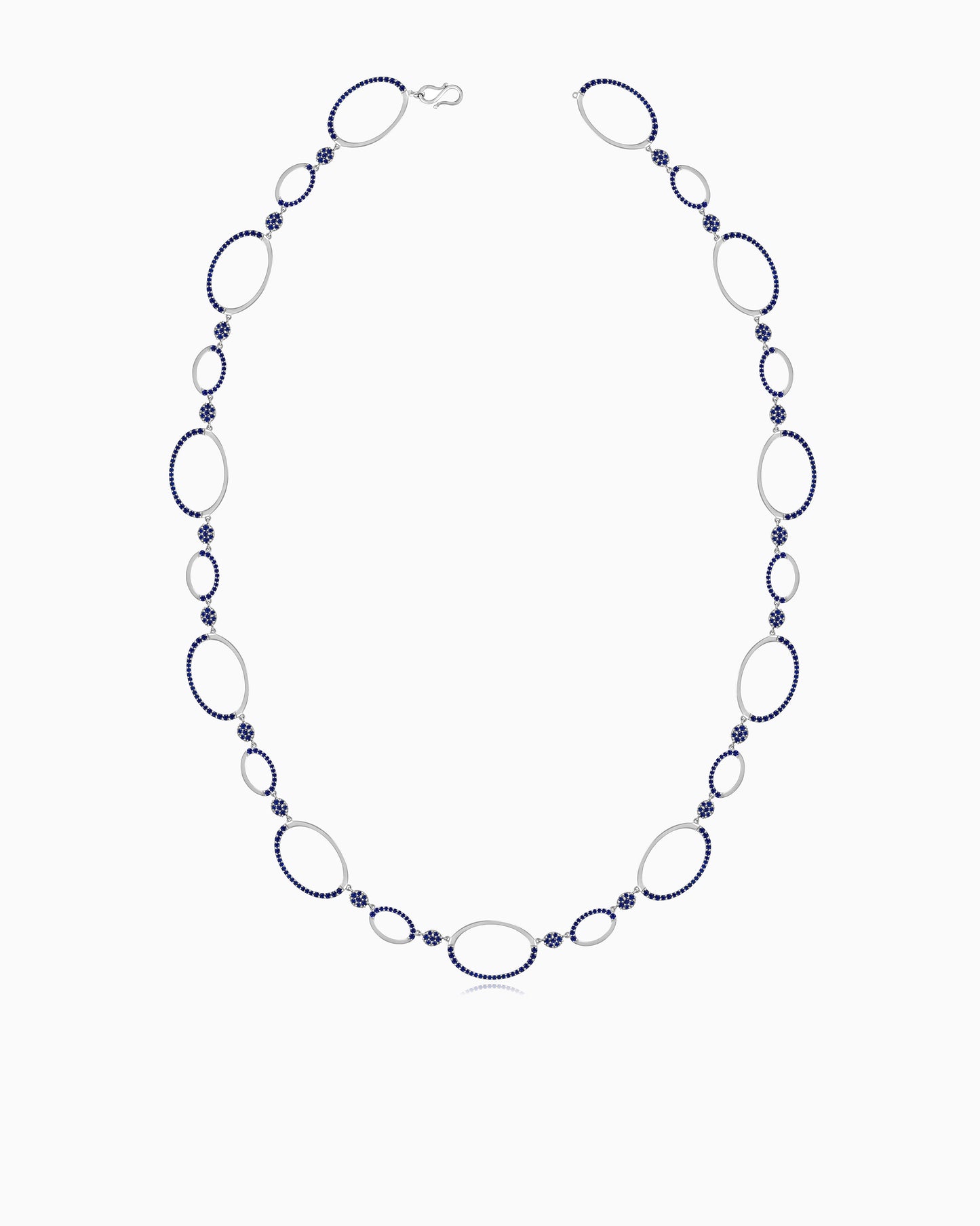 Auric Loop Necklace – Sapphire Veil Edition 30"
