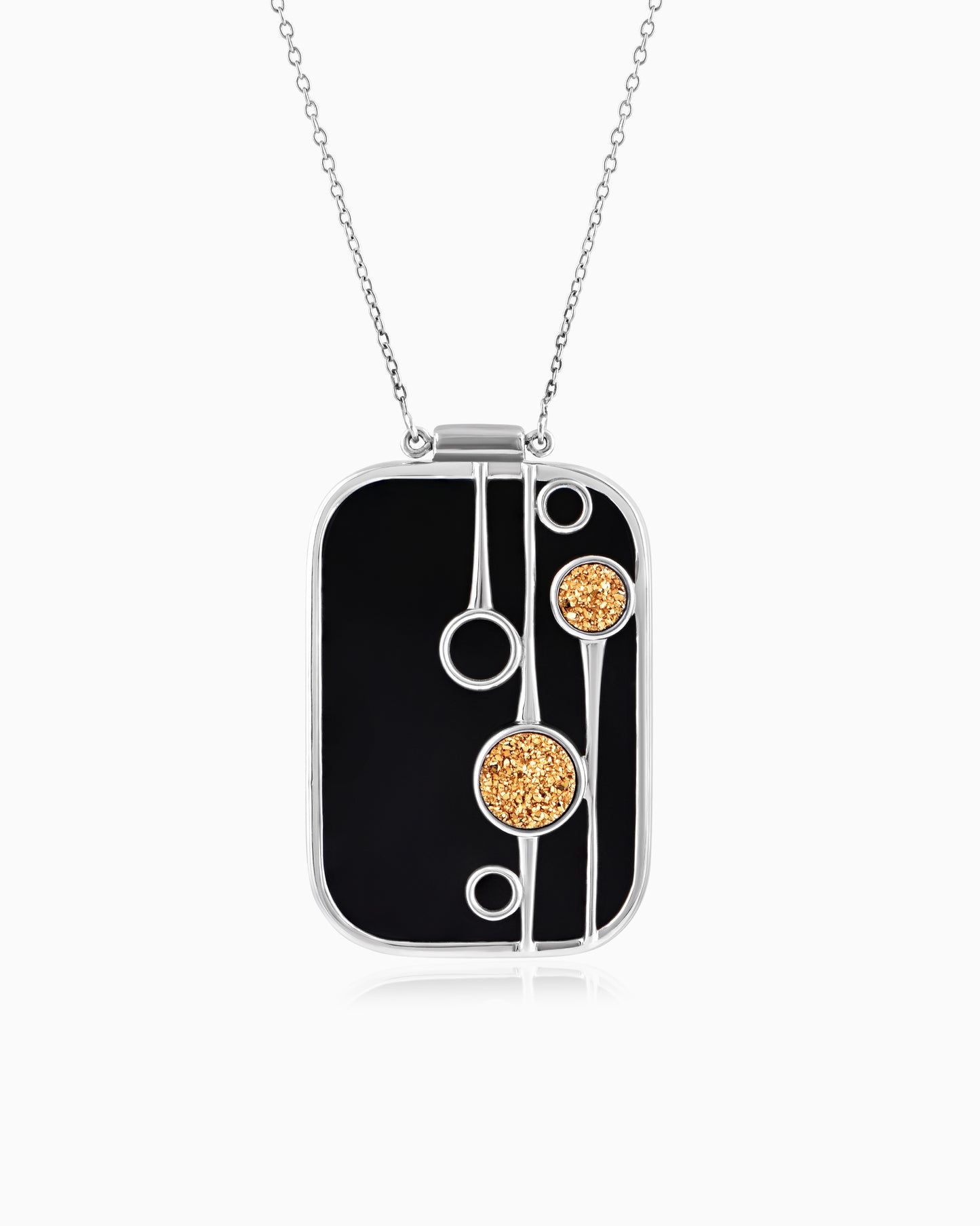 Dandilioness Onyx Pendant 18"