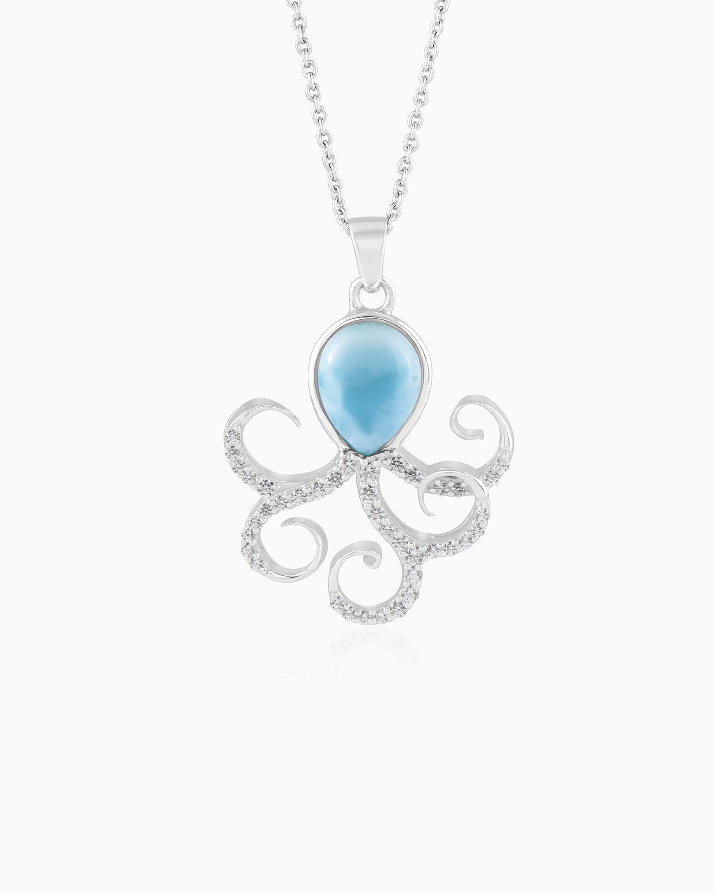 Aqua Whisper Octopus Pendant