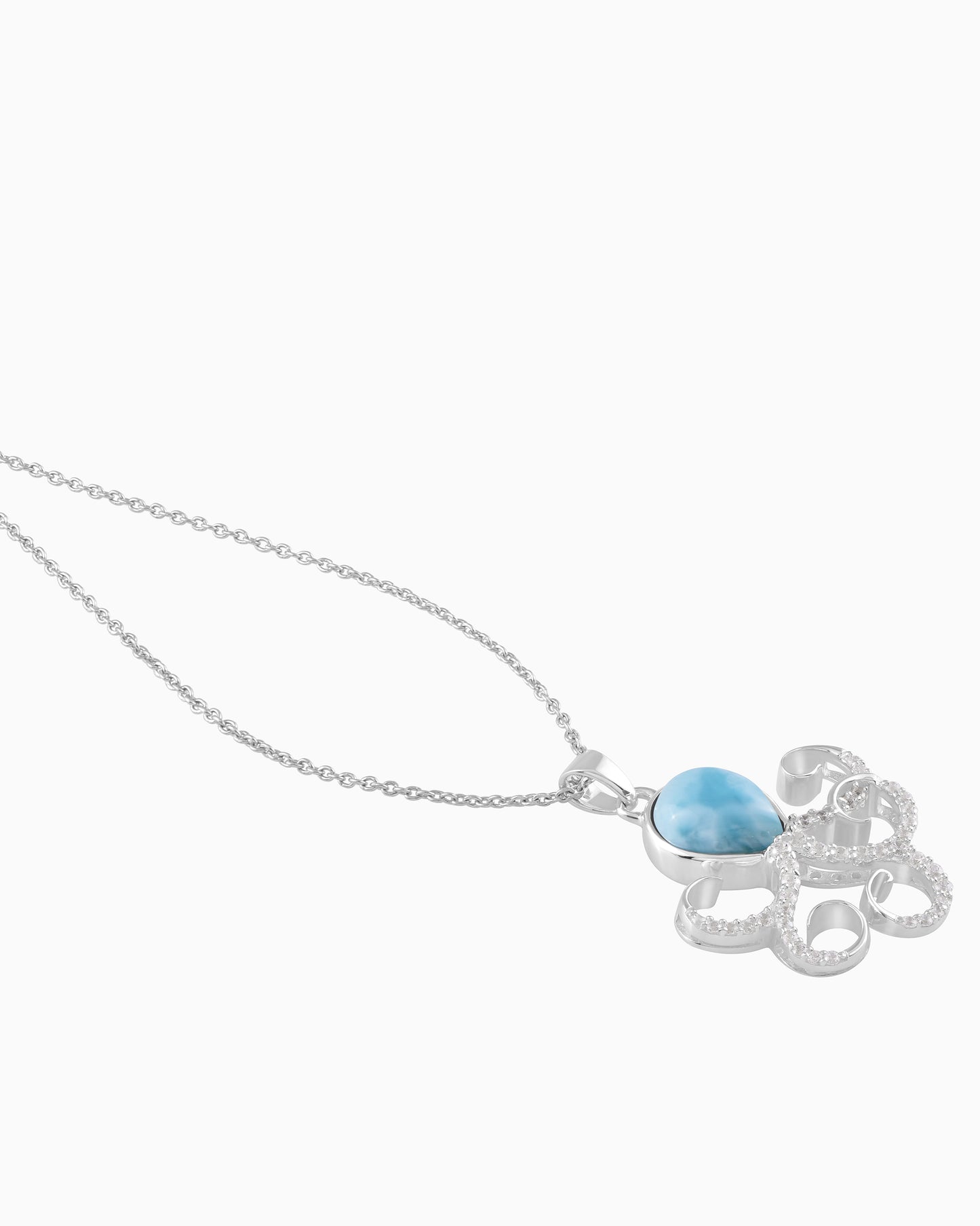 Aqua Whisper Octopus Pendant