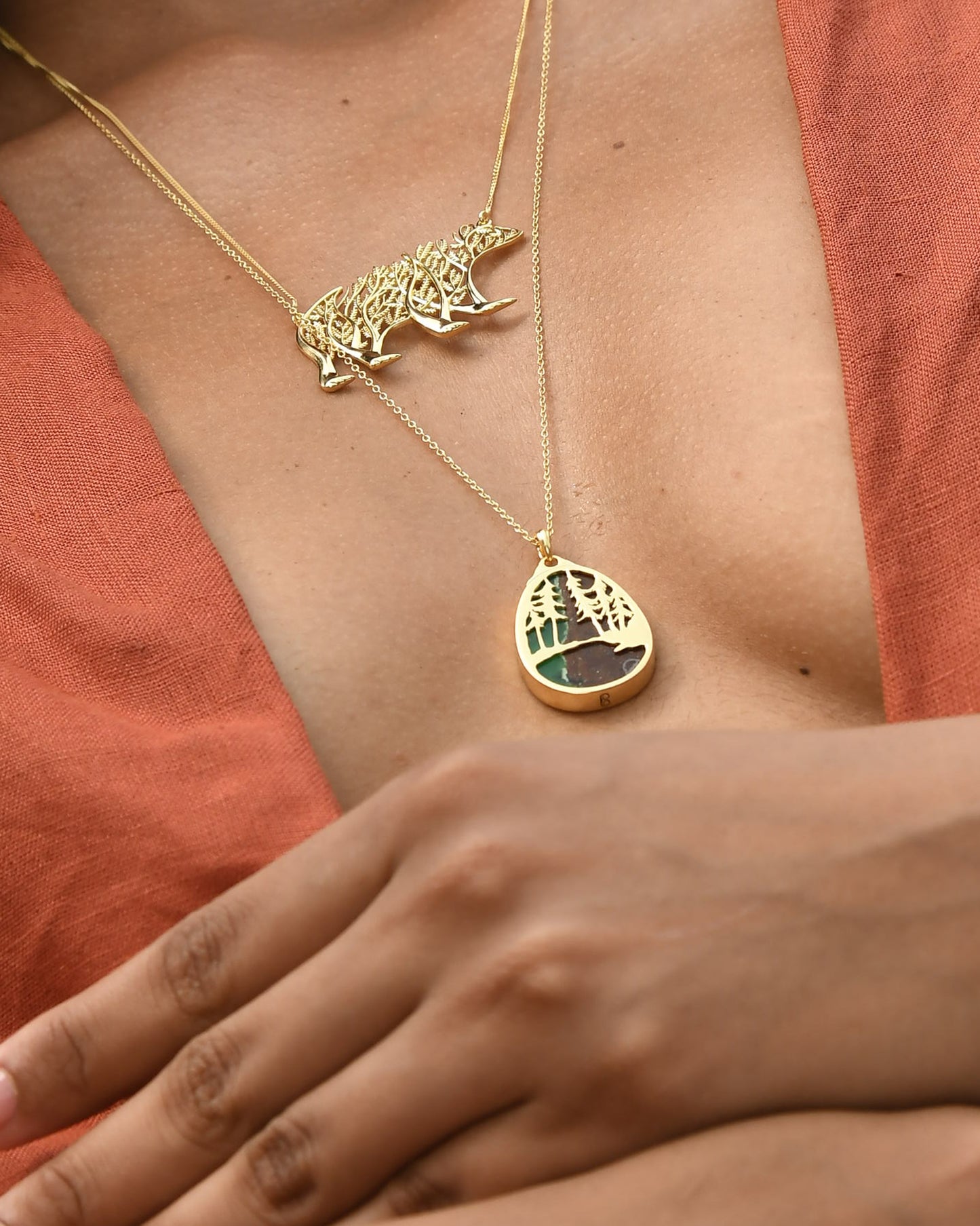 Golden Wilderness Pendant