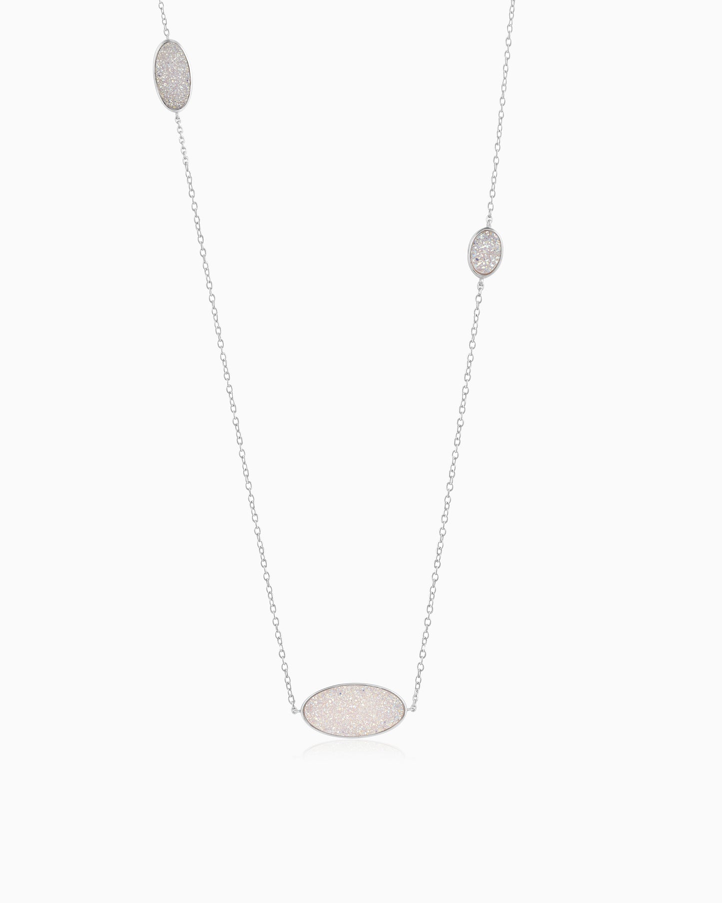 Crystal Frost Snow Necklace 18"
