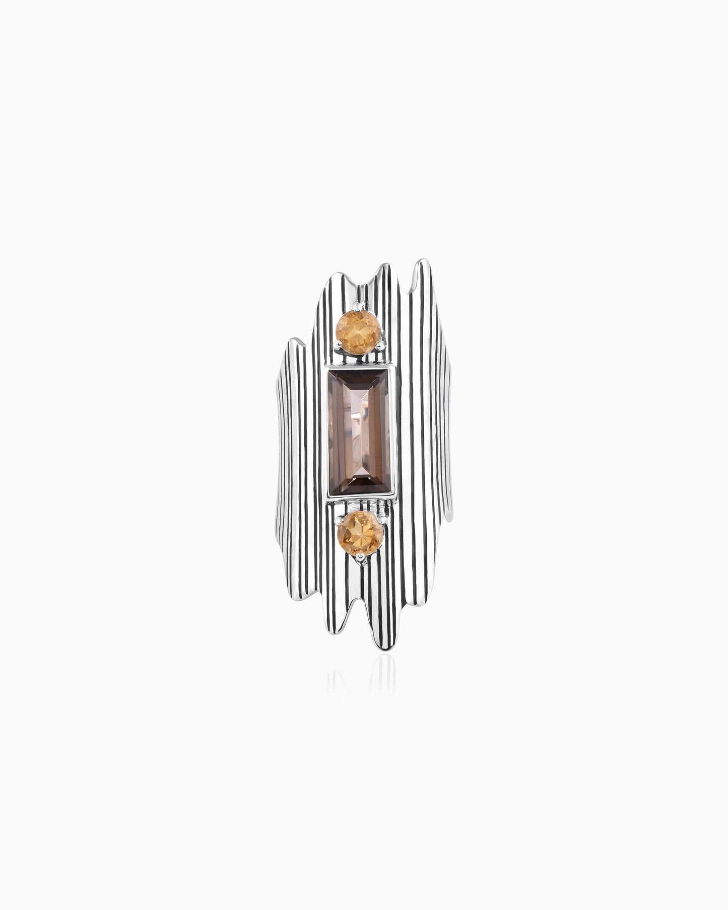 Liquorglint Smoky Crest Ring