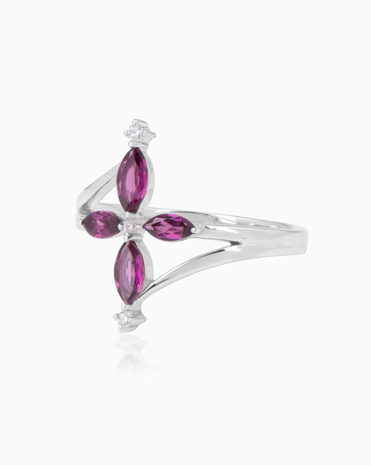 Rhodolite Floral Ring