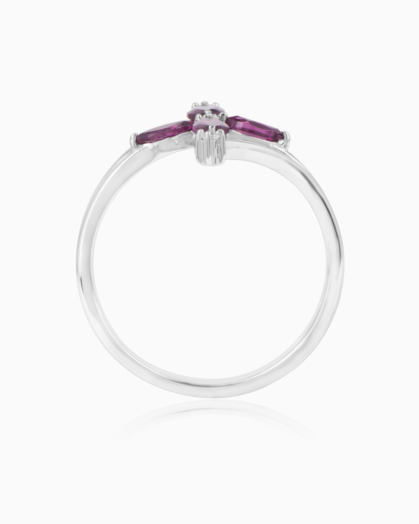 Rhodolite Floral Ring