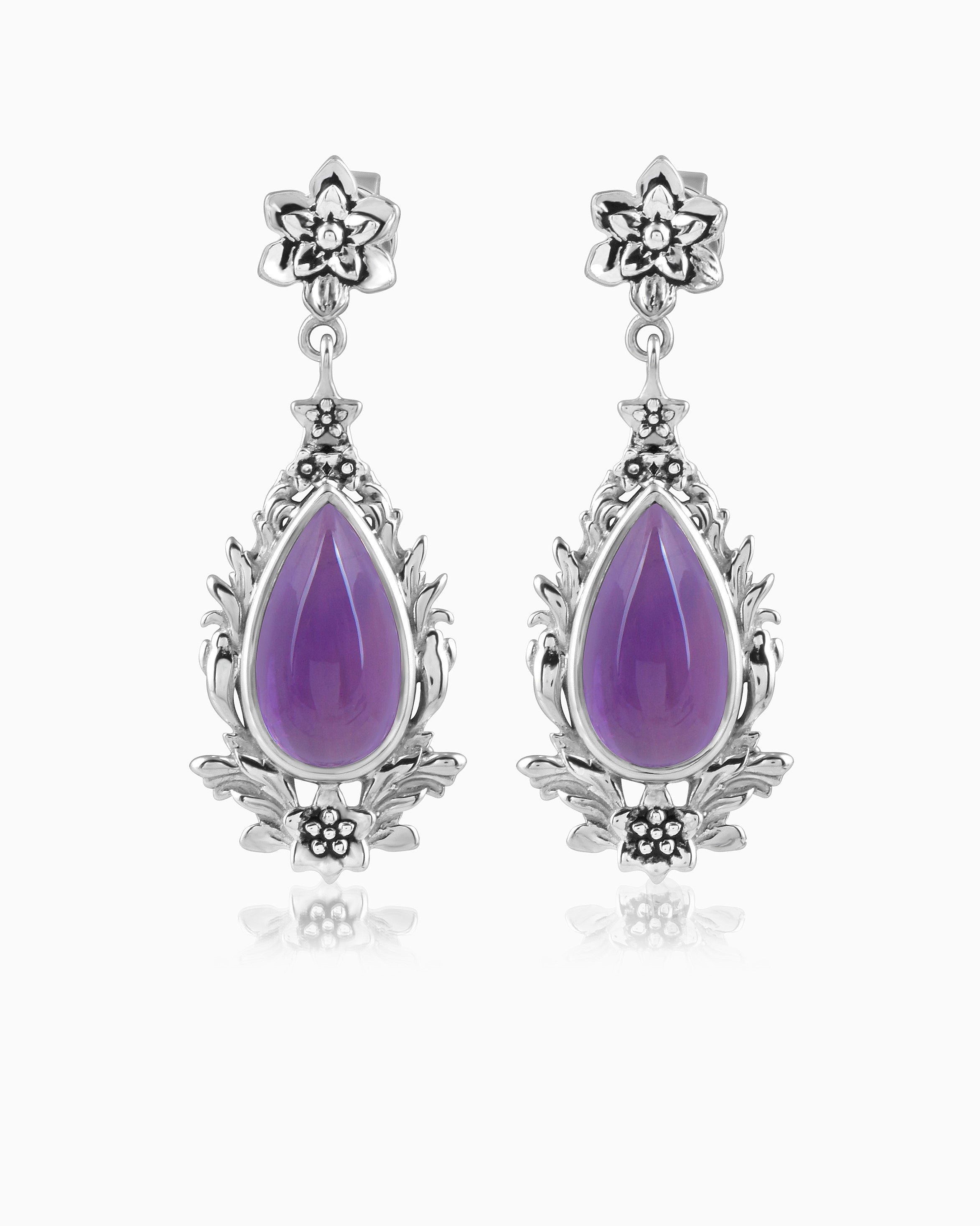 Twilight Bloom Amethyst Earrings