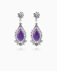 Violet Dusk Enamel Drop Earrings