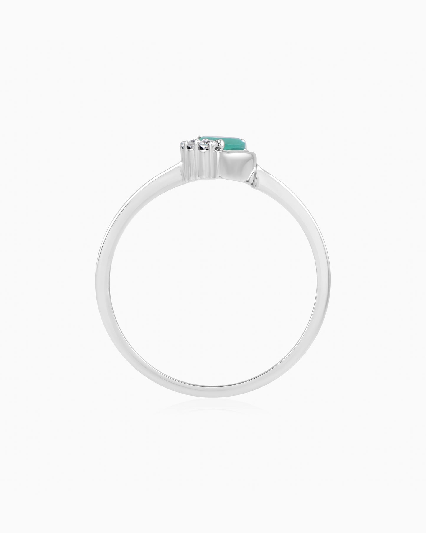 Serene Spark Chrysoprase Ring