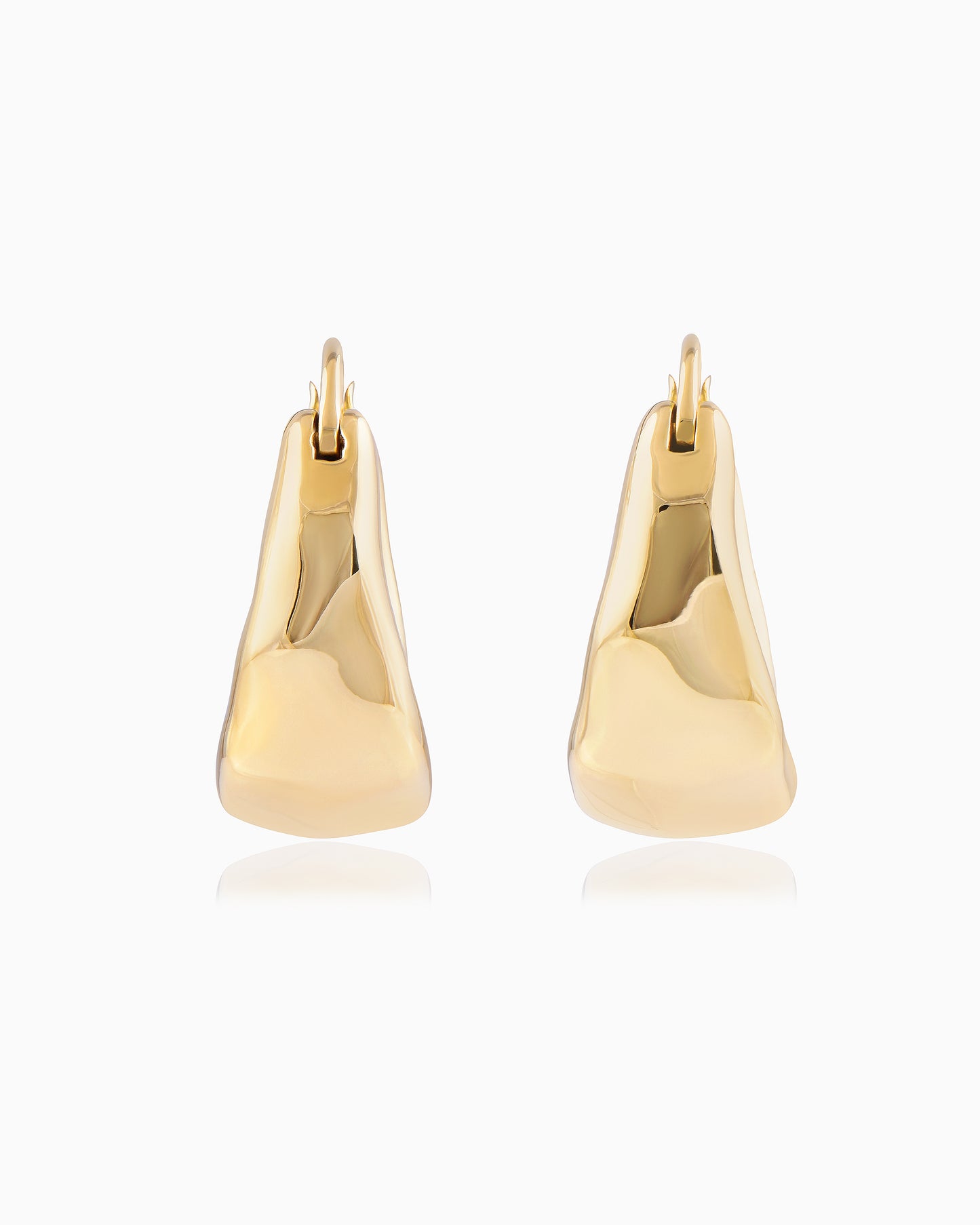 Celeste Hammered Hoops — Silver Edition