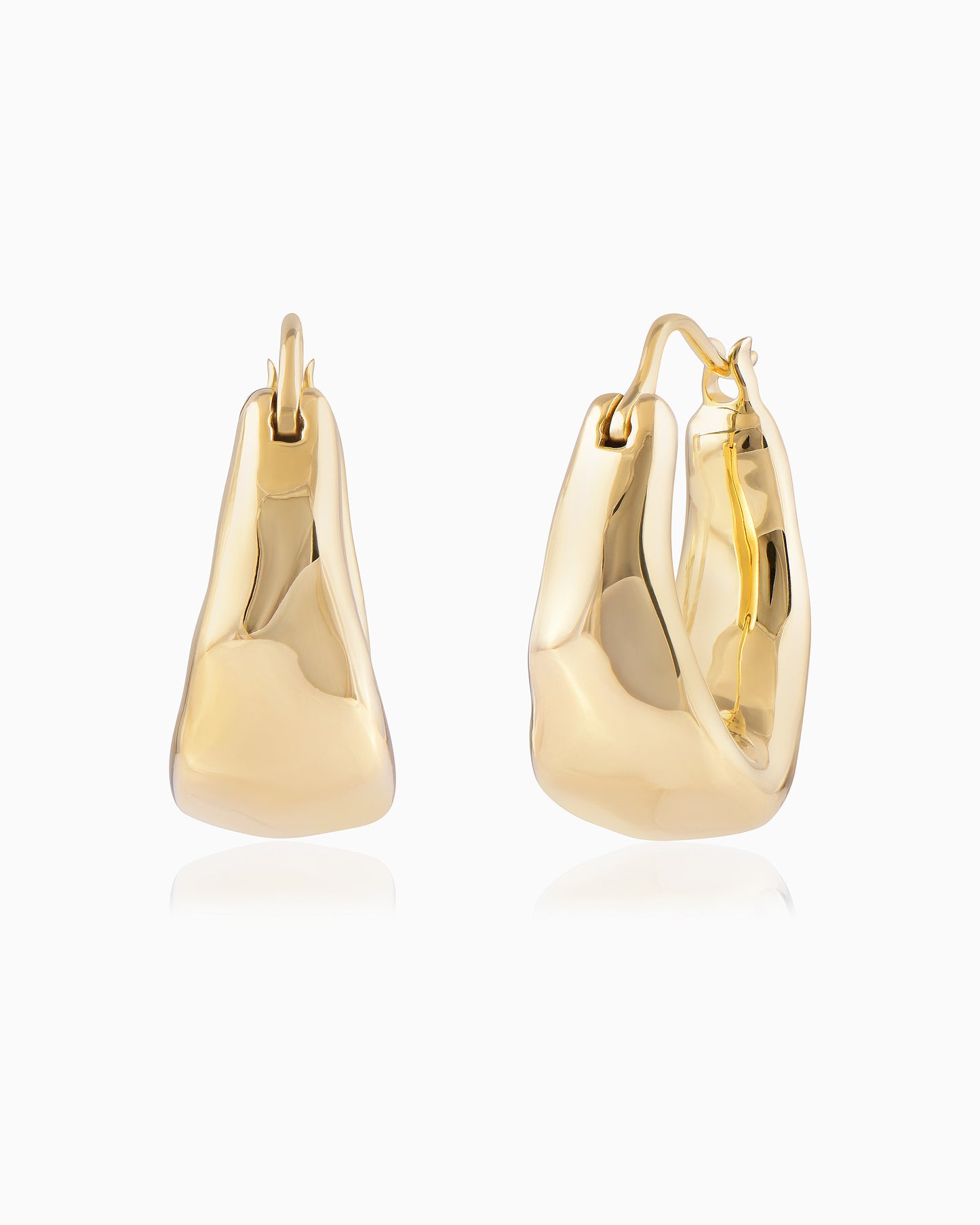 Celeste Hammered Hoops — Silver Edition