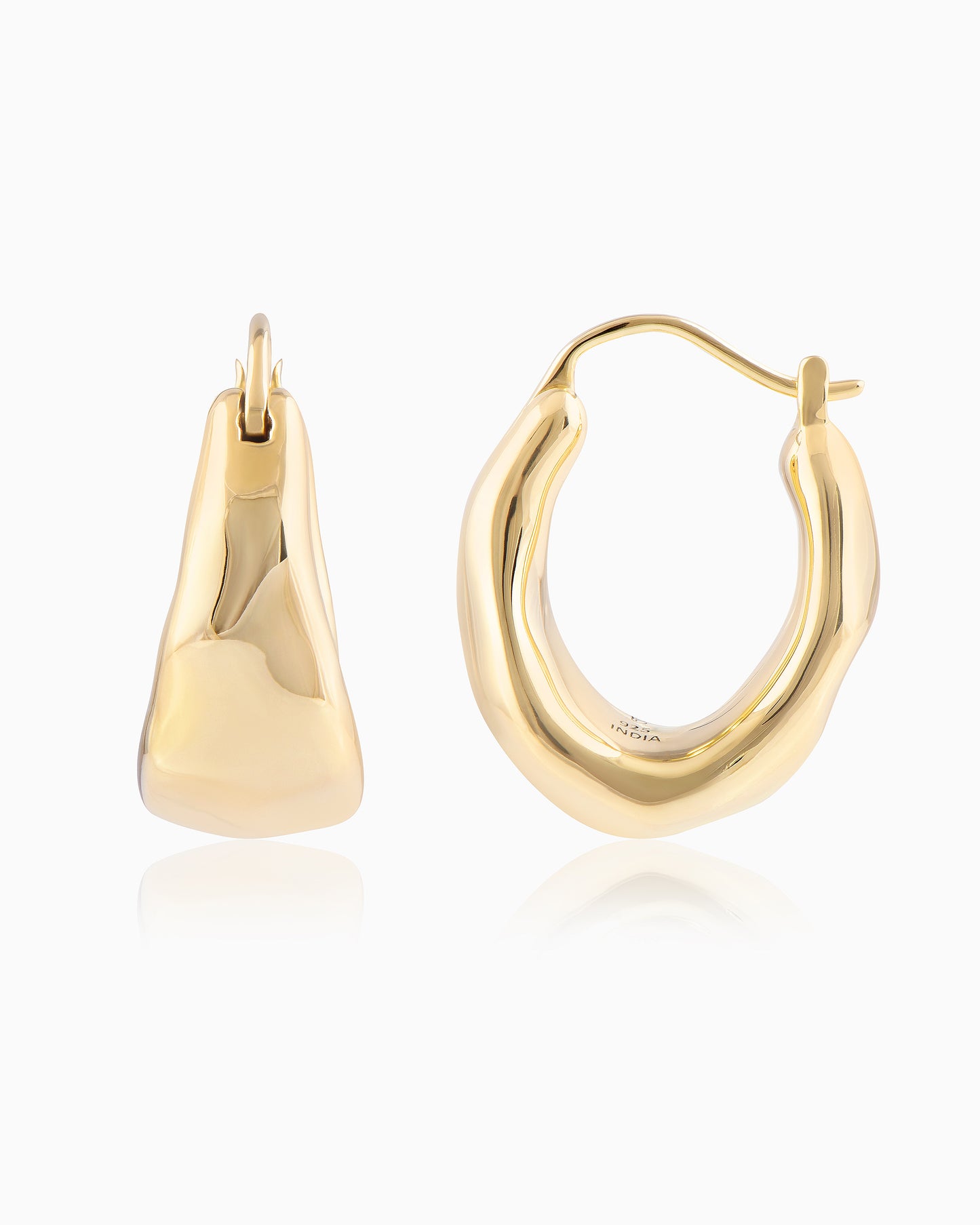 Celeste Hammered Hoops — Silver Edition