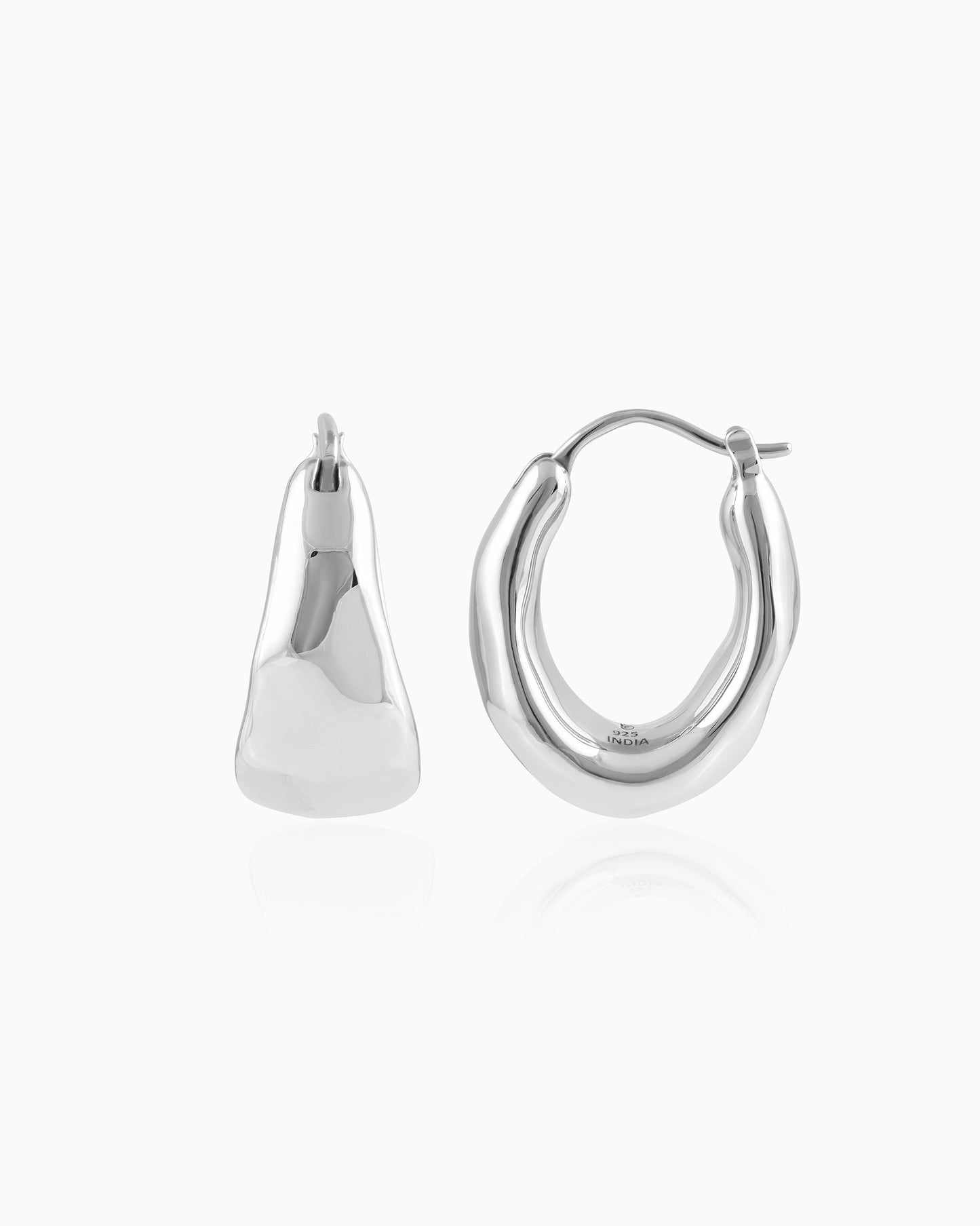 Celeste Hammered Hoops — Gold Edition