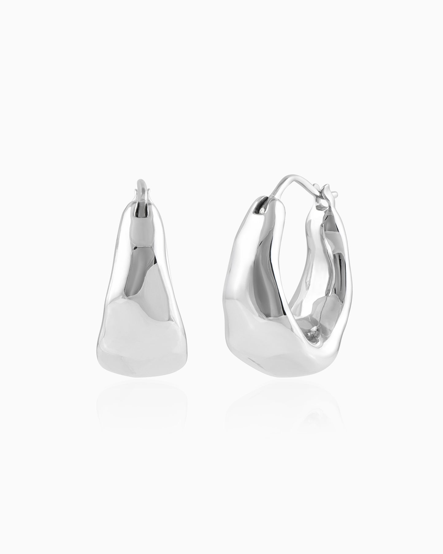 Celeste Hammered Hoops — Gold Edition