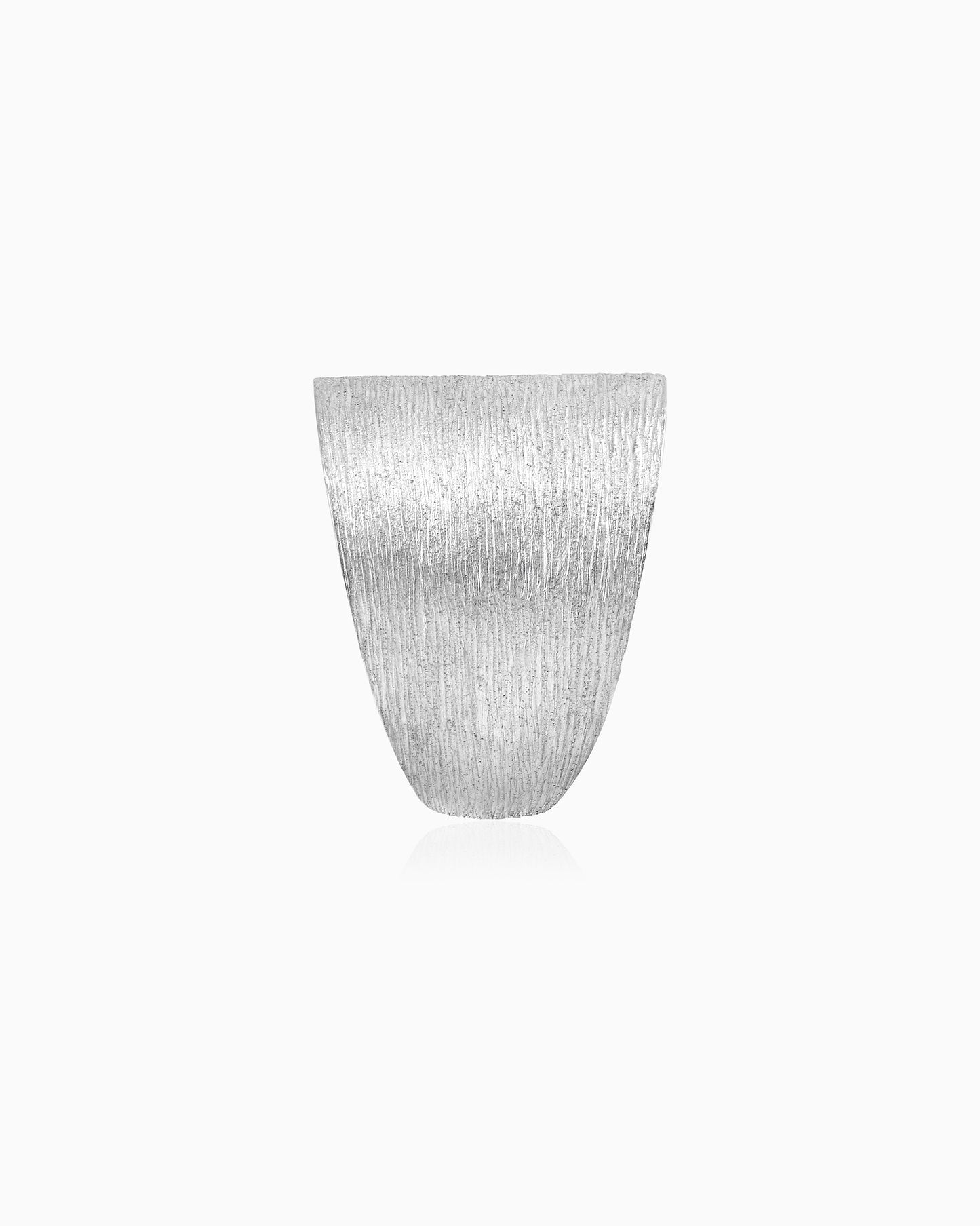 Sterling pulse Scratched Wide Ring