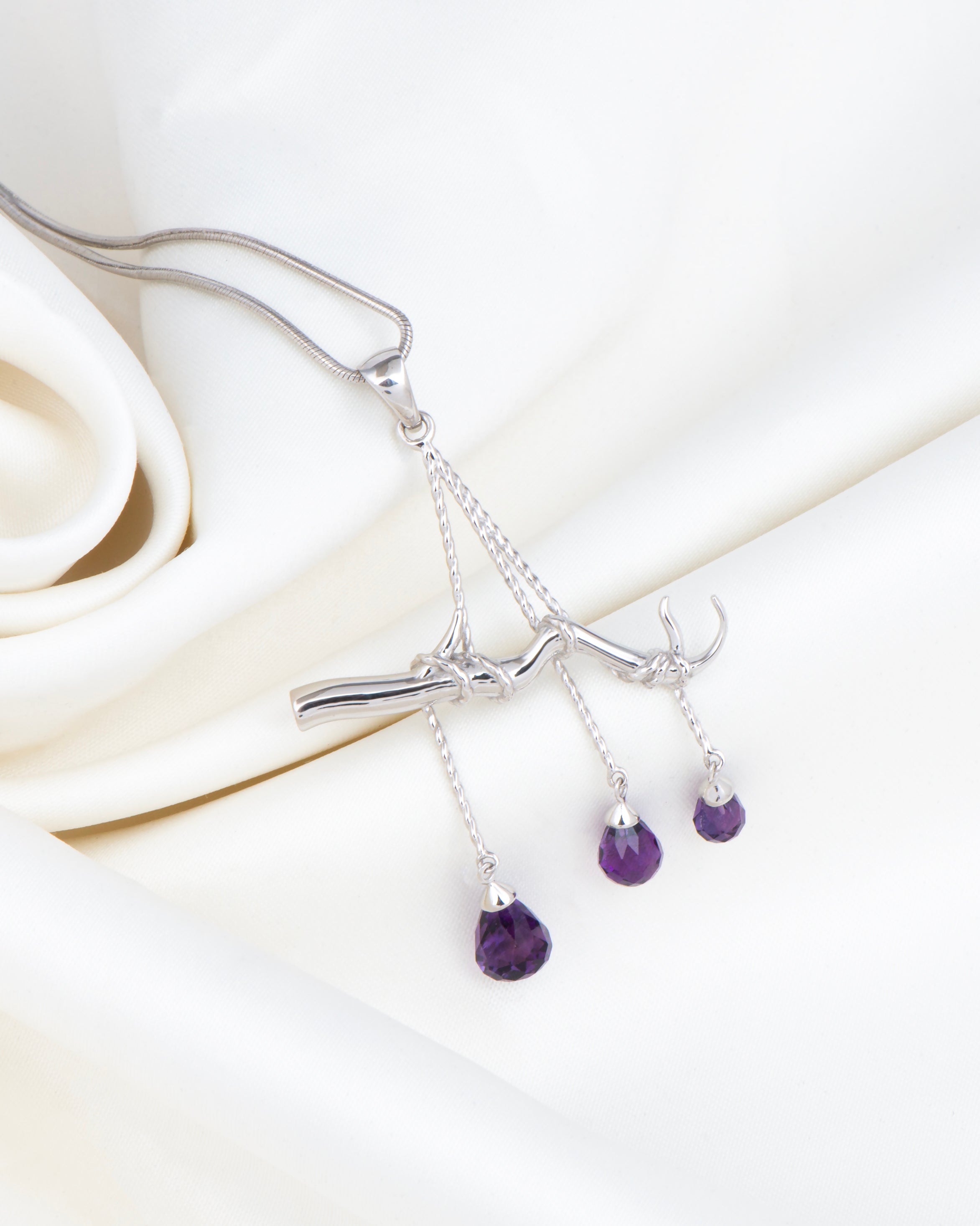 Purple Twilight Fernstone Pendant