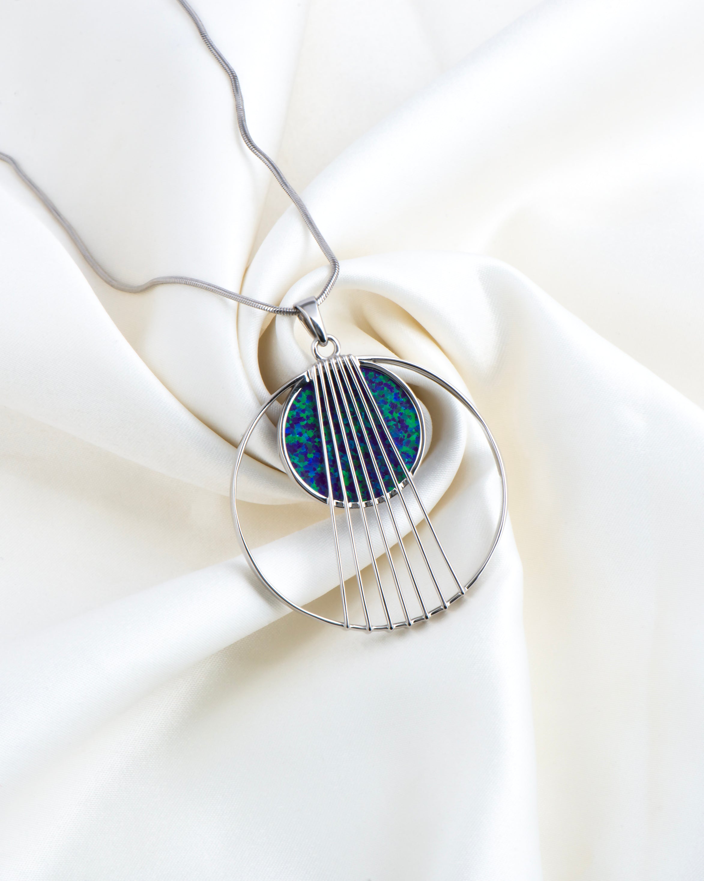 Lavender Rosette Pendant