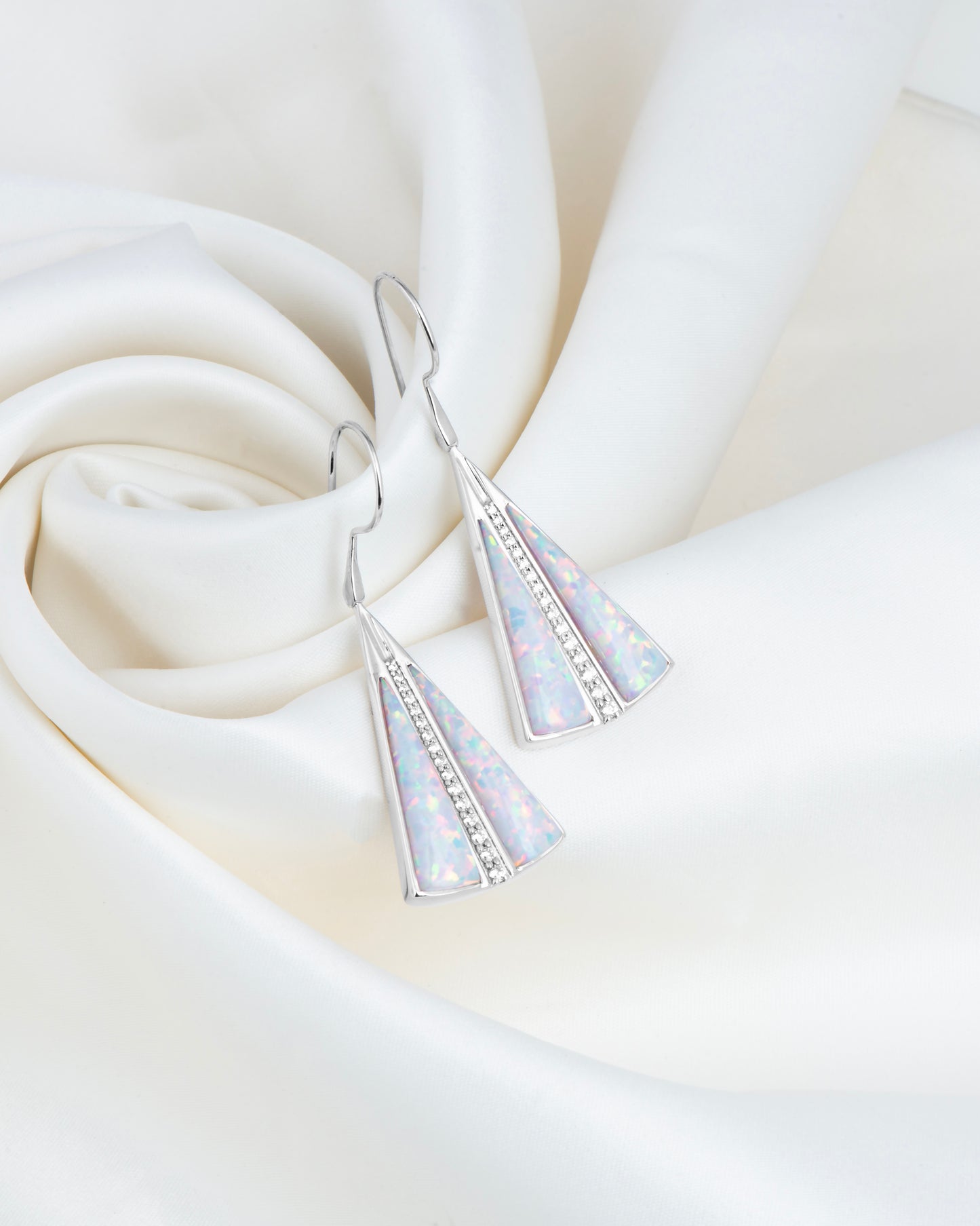 Simulated Opal Earrings
