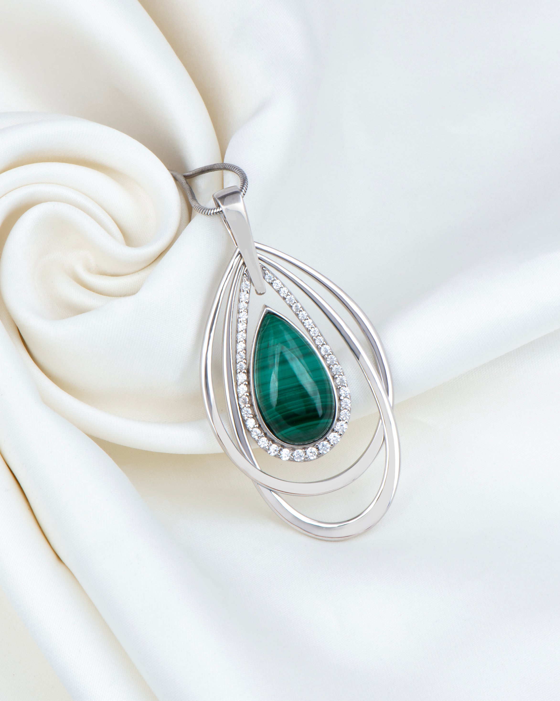 Malachite Teardrop Pendant