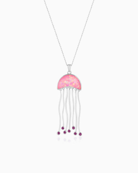 Pink Jellyfish Pendant