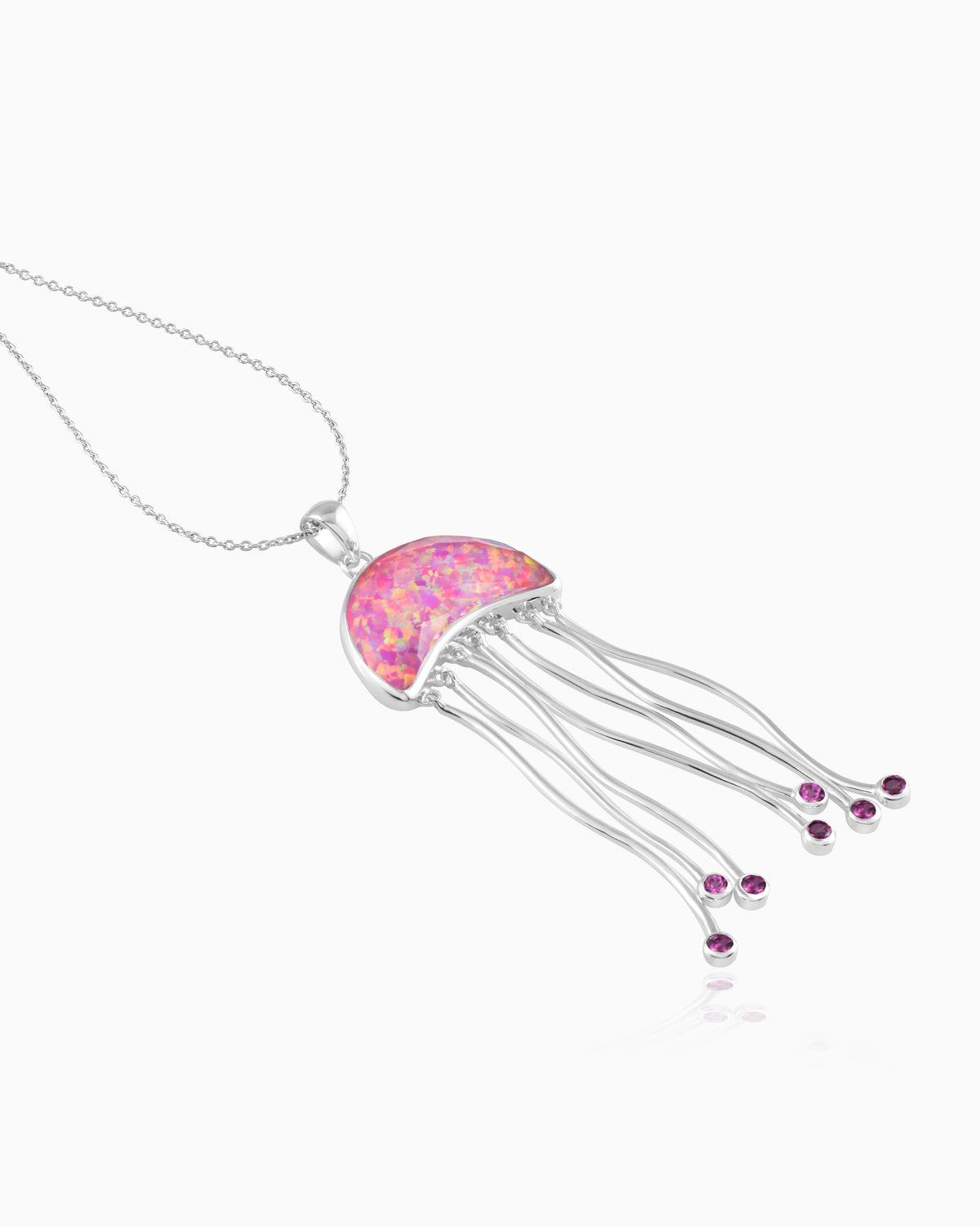 Pink Jellyfish Pendant