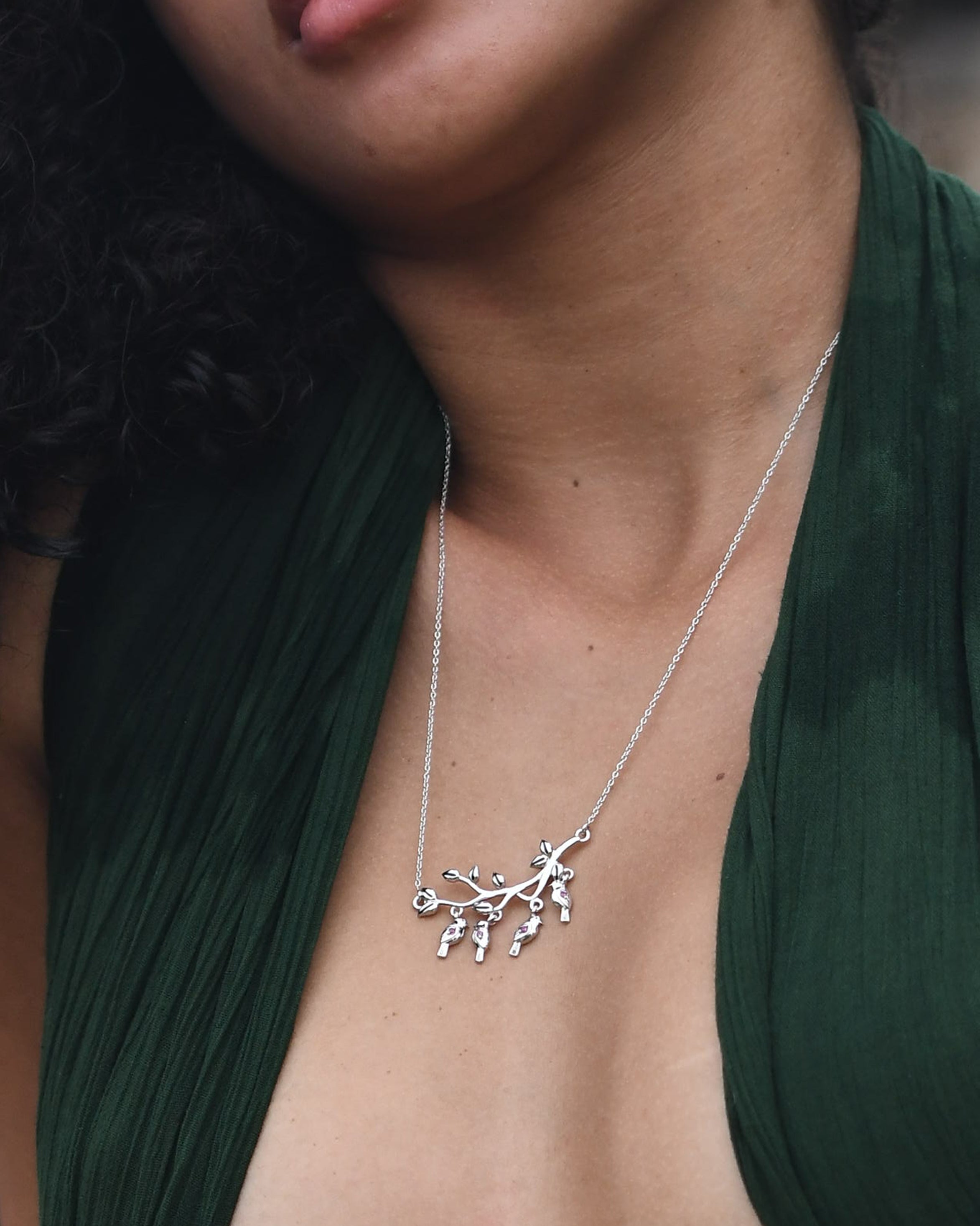 Whispering Sparrow Necklace 18"