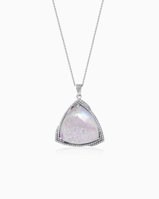 Moonlit Aura Dance in Iridescent Glow Pendant