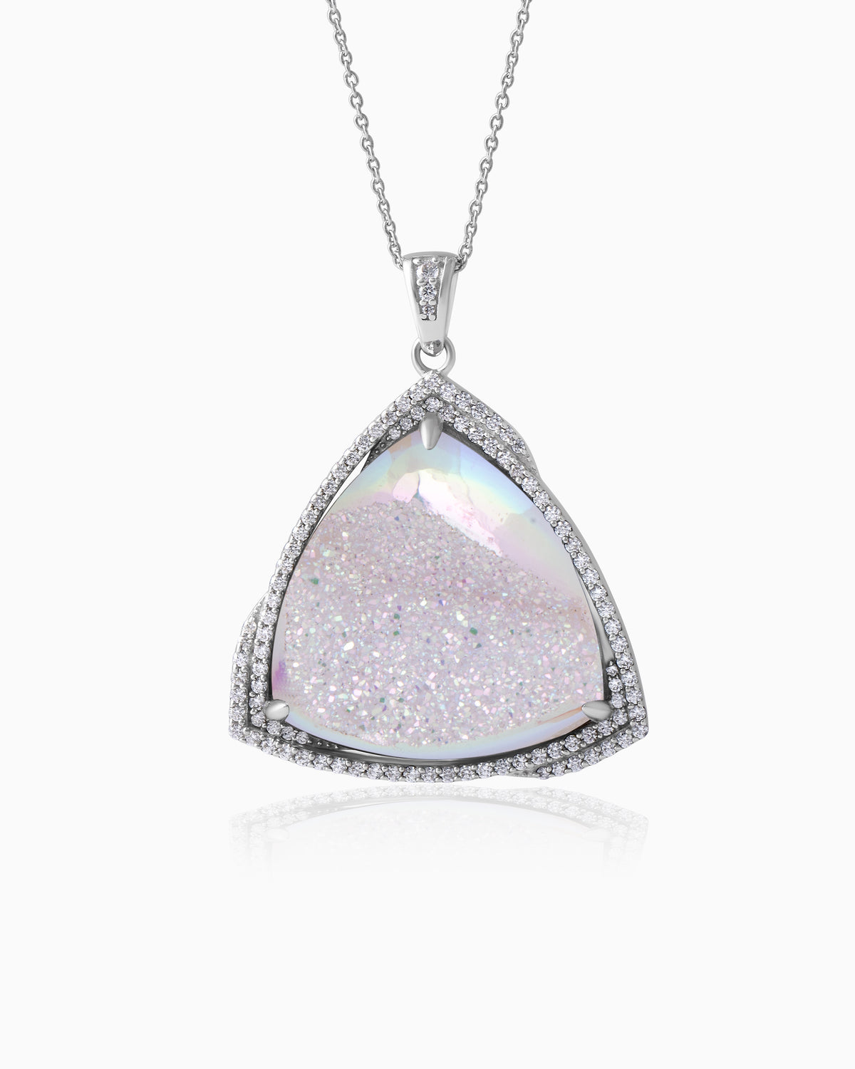 Moonlit Aura Dance in Iridescent Glow Pendant