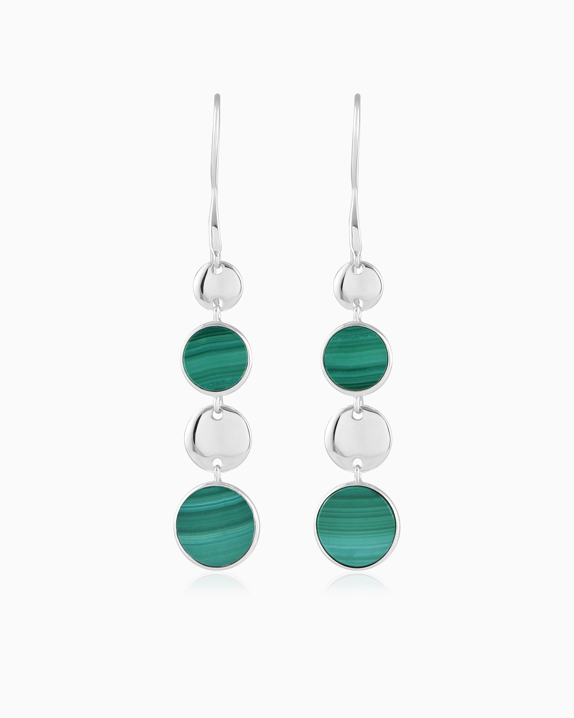 Glistening Silver Teardrop Earrings