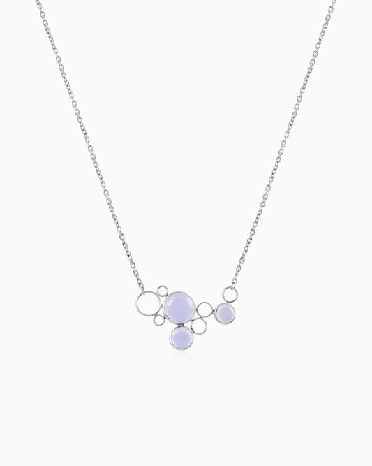 Cosmic Aura Chalcedony Necklace 18"