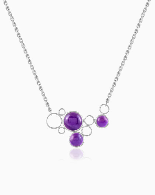 Violet Glow Ametara Necklace 18"